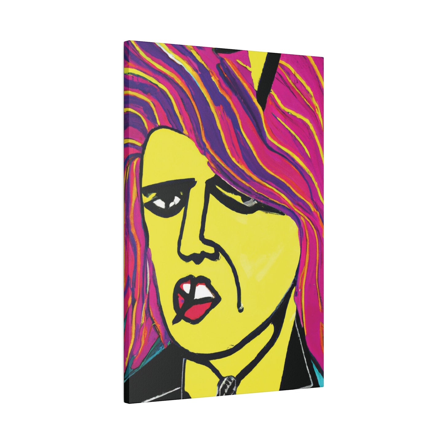 6639Q - Rockstar Painting Print | Face | Abstract | Poster | Home Decor | Wall Art | Music Art | Canvas