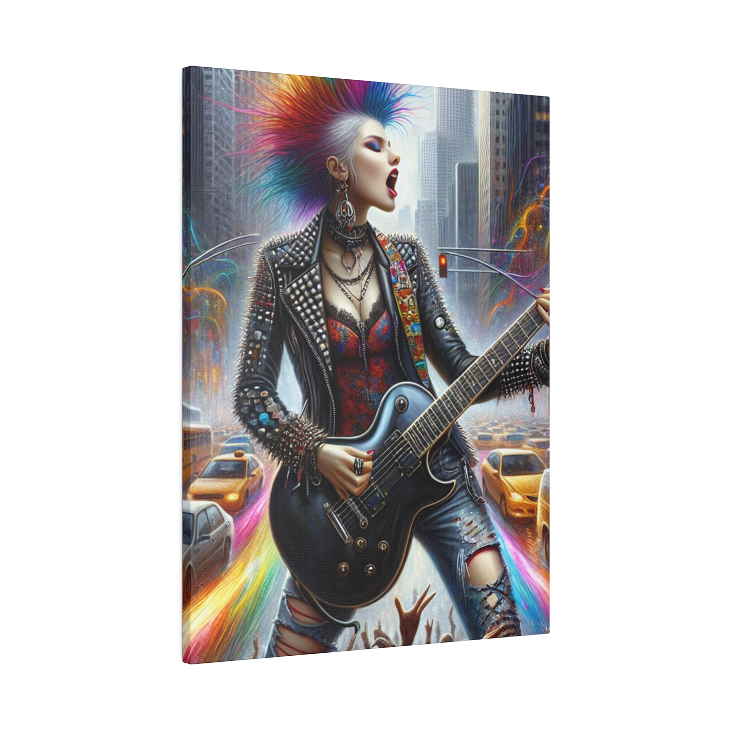 7301Z - Rockstar Oil Painting Style Print | Poster | Home Decor | Wall Art | Music Art | Canvas