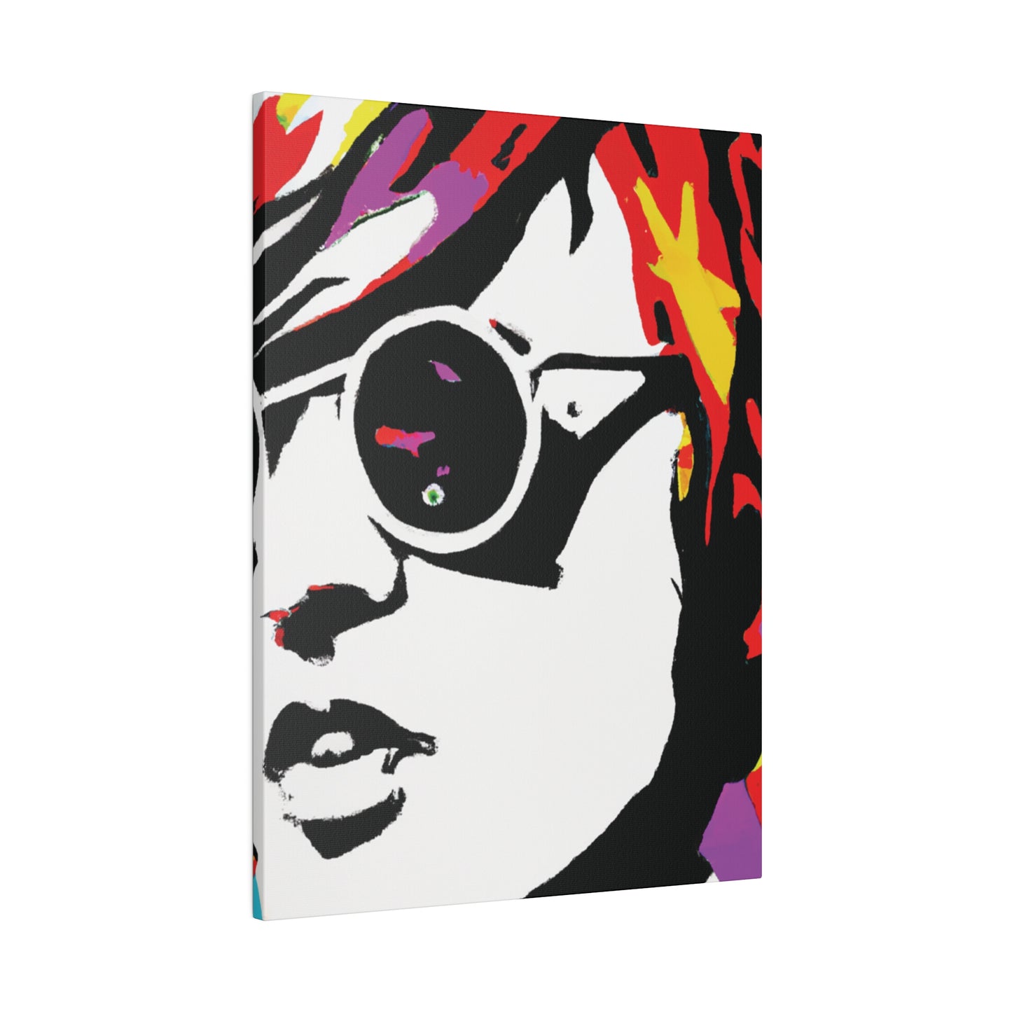 199N - Rockstar Painting Print | Face | Abstract | Poster | Home Decor | Wall Art | Music Art | Canvas