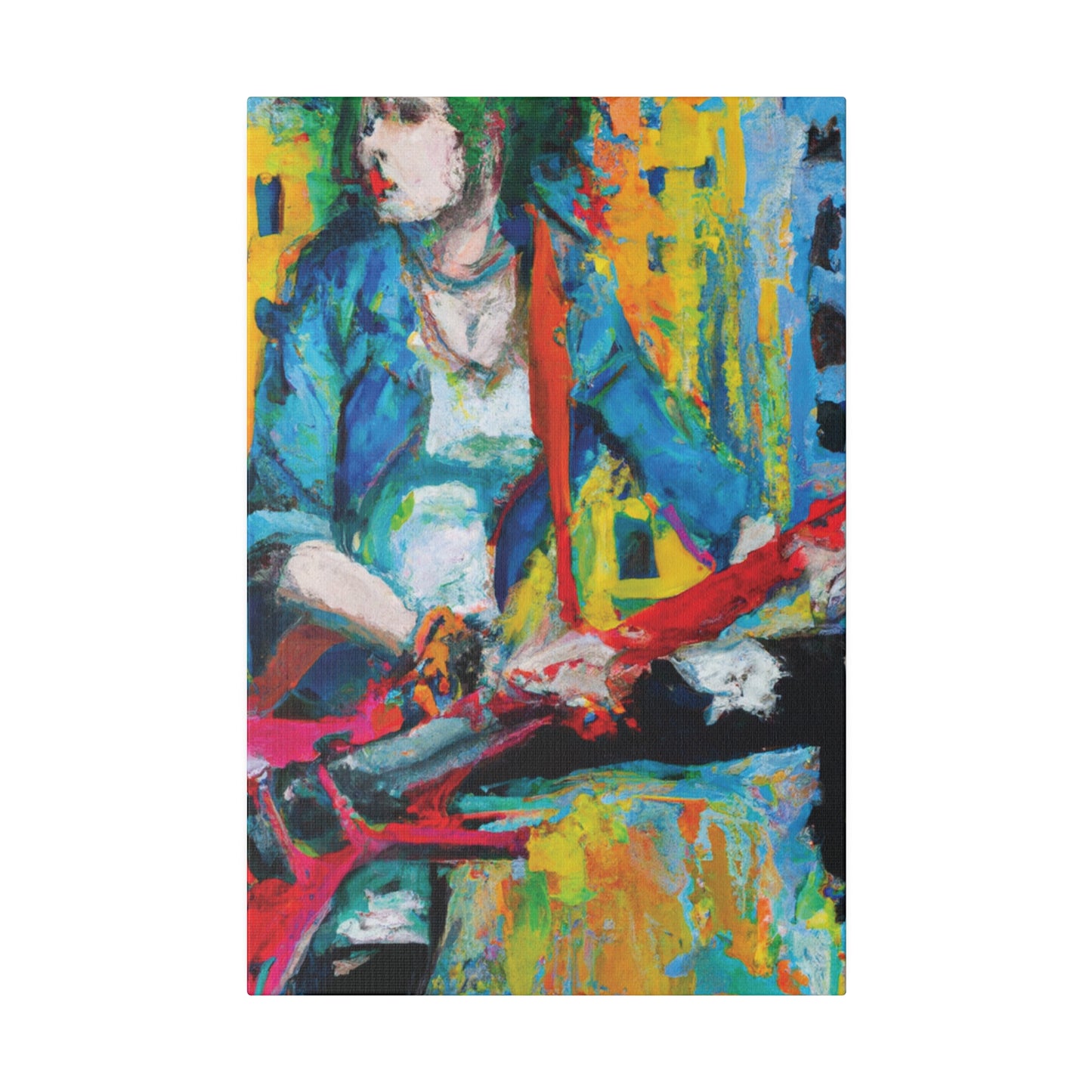 845K - Rockstar Oil Painting Style Print | Poster | Home Decor | Wall Art | Music Art | Canvas