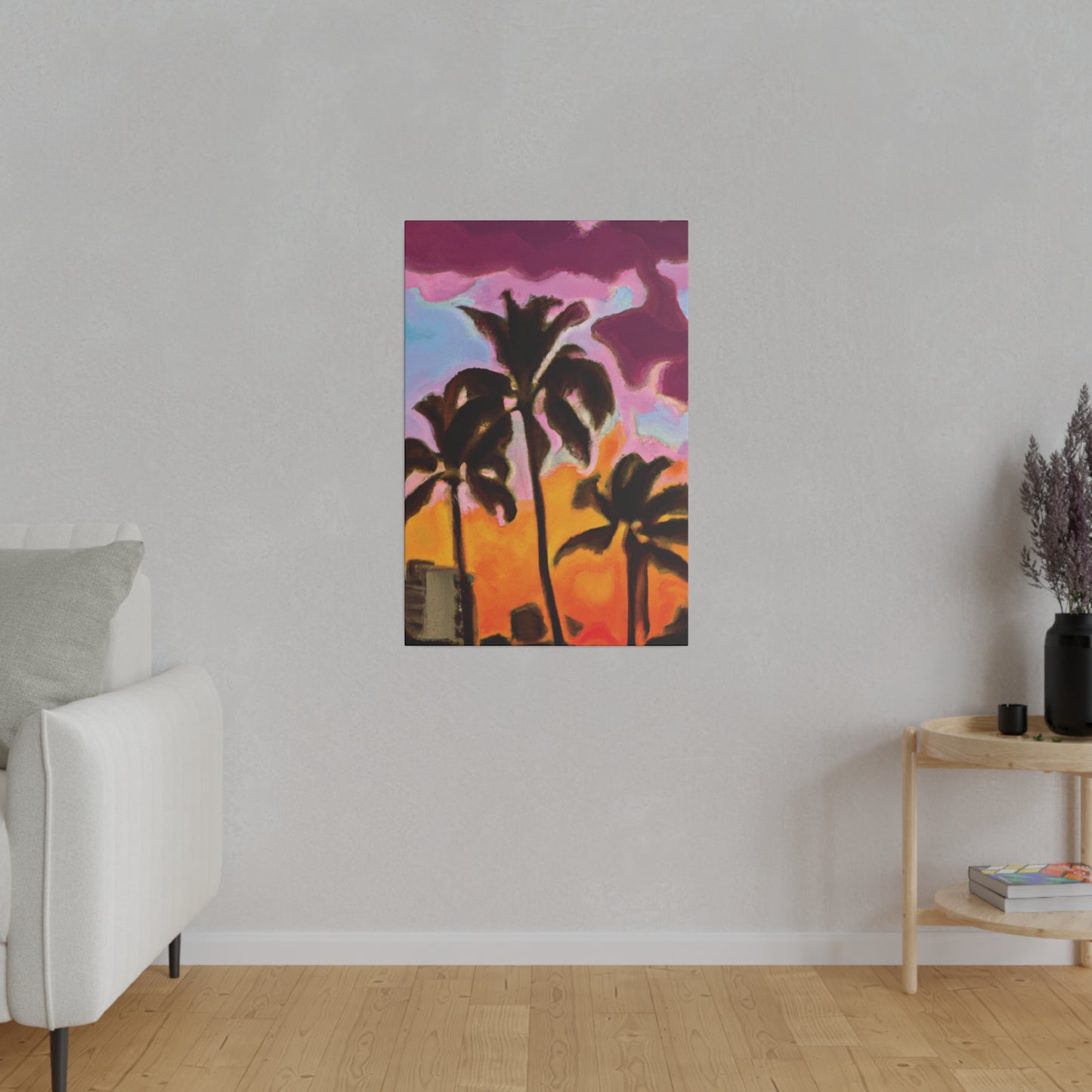 6721C - Miami Beach Sunset Painting Print | Miami | Beach | Sunset | Poster | Home Decor | Wall Art | Canvas