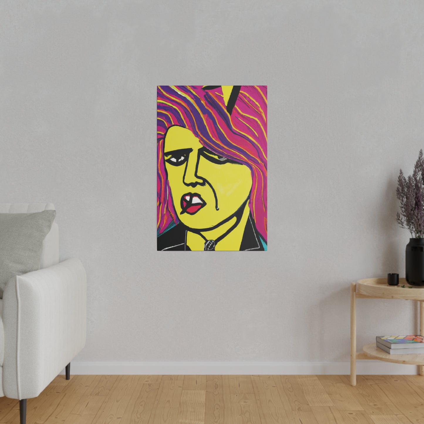 6639Q - Rockstar Painting Print | Face | Abstract | Poster | Home Decor | Wall Art | Music Art | Canvas