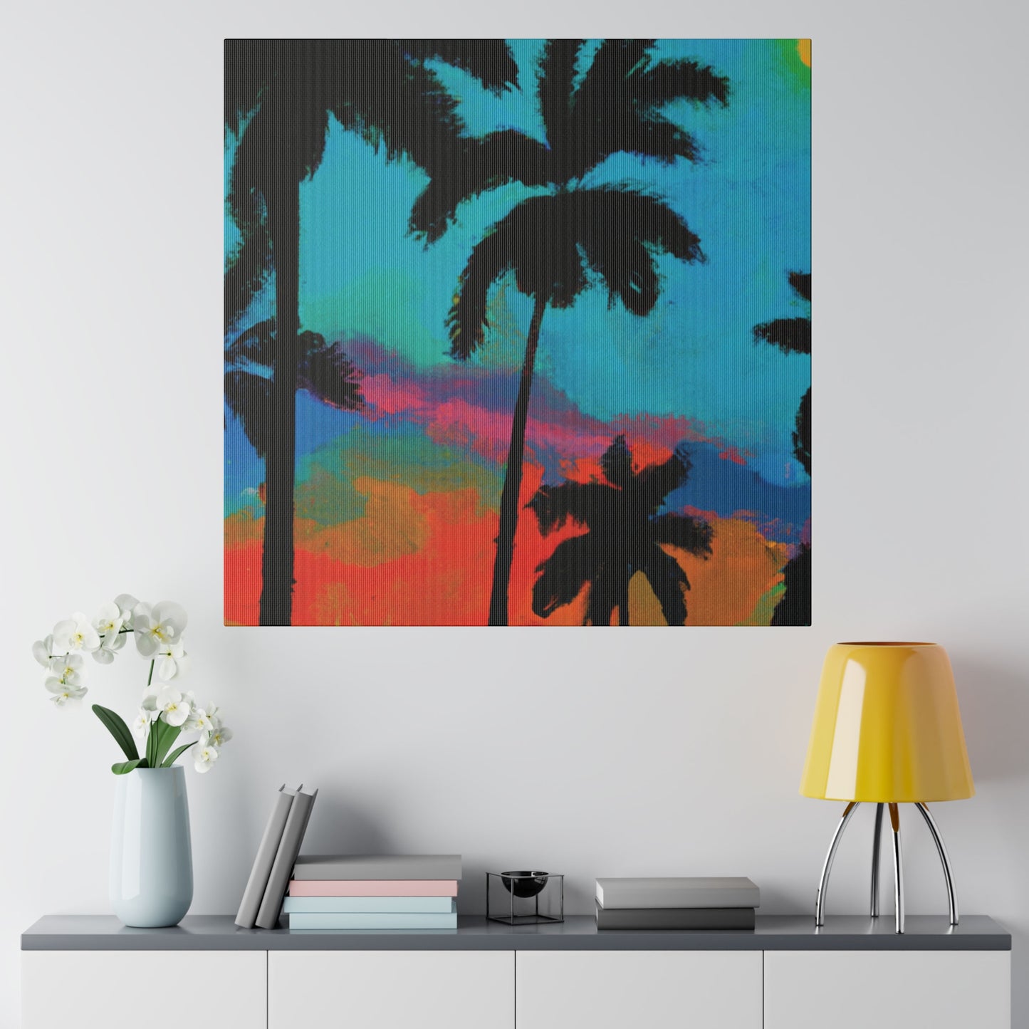 2838A - Miami Beach Sunset Painting Print | Miami | Beach | Sunset | Poster | Home Decor | Wall Art | Canvas