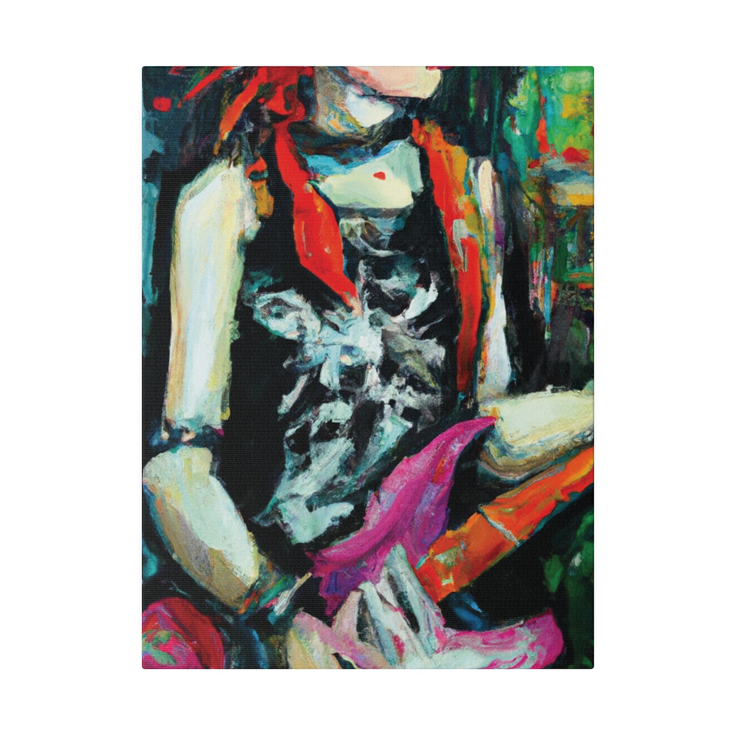 7134X - Rockstar Oil Painting Style Print | Poster | Home Decor | Wall Art | Music Art | Canvas