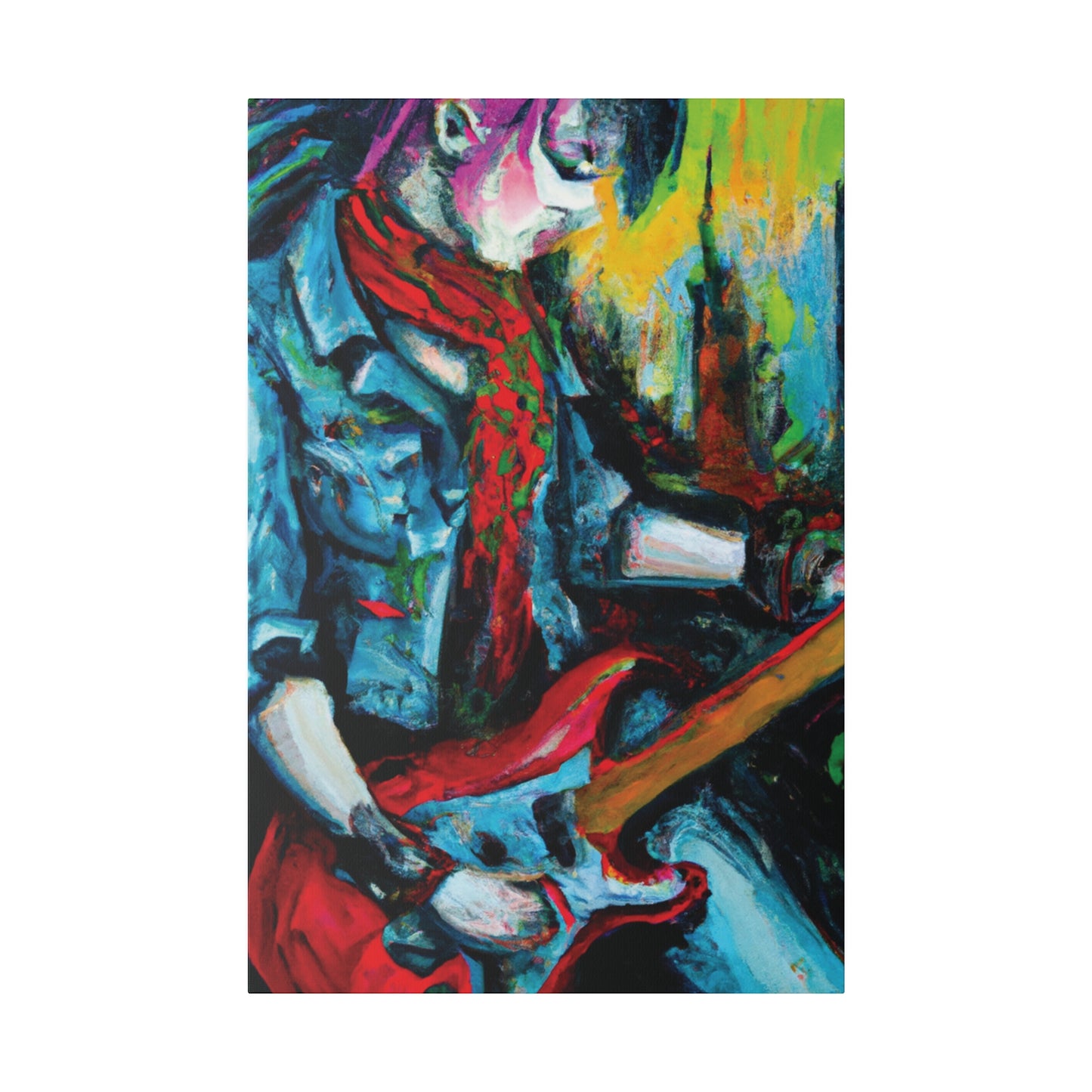 8367D - Rockstar Oil Painting Style Print | Poster | Home Decor | Wall Art | Music Art | Canvas