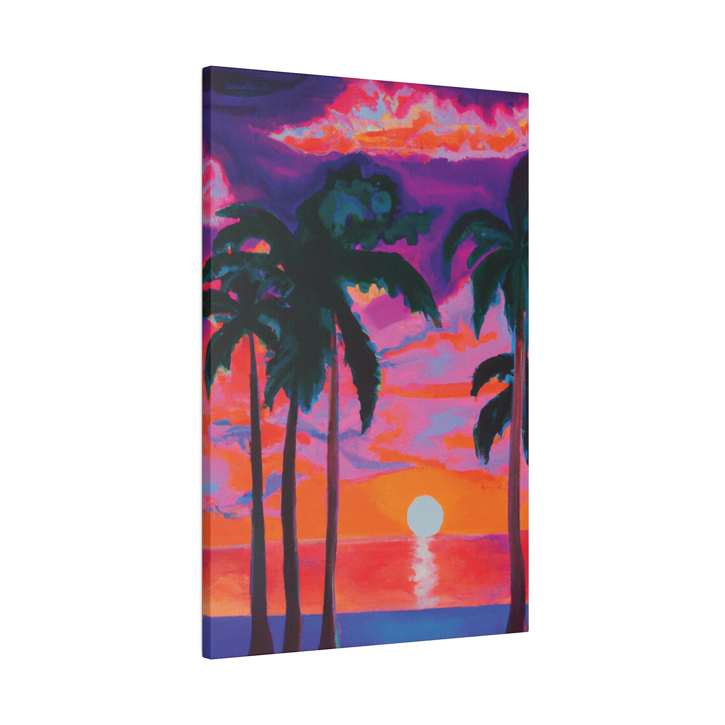 2189Z - Miami Beach Sunset Painting Print | Miami | Beach | Sunset | Poster | Home Decor | Wall Art | Canvas