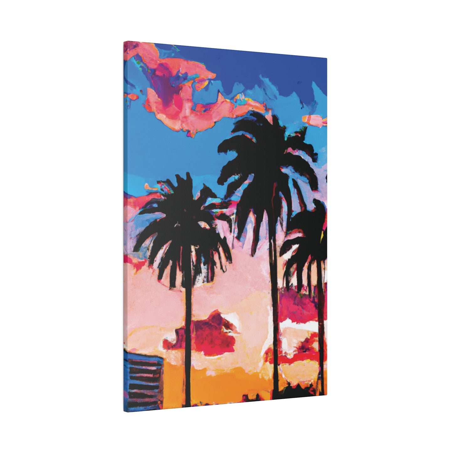 4347Z - Miami Beach Sunset Painting Print | Miami | Beach | Sunset | Poster | Home Decor | Wall Art | Canvas