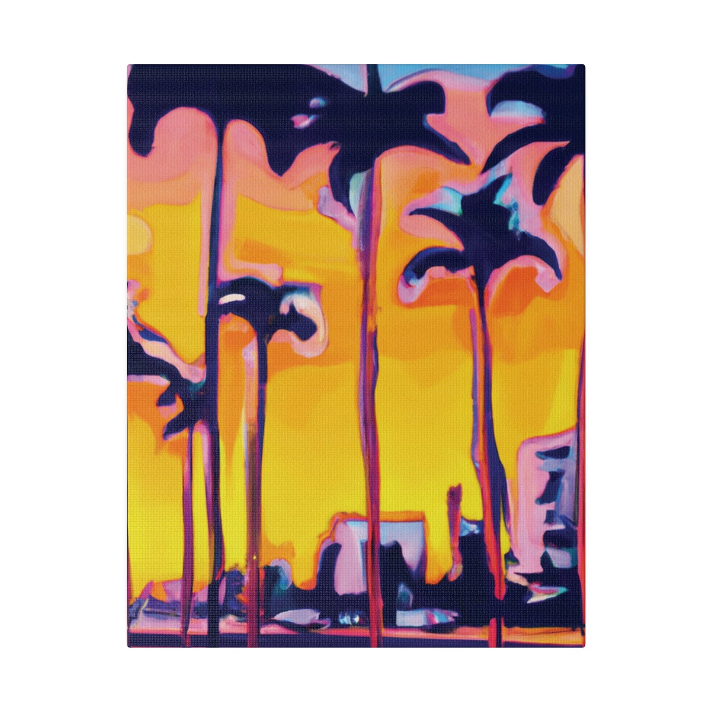 9692W - Miami Beach Sunset Painting Print | Miami | Beach | Sunset | Poster | Home Decor | Wall Art | Canvas