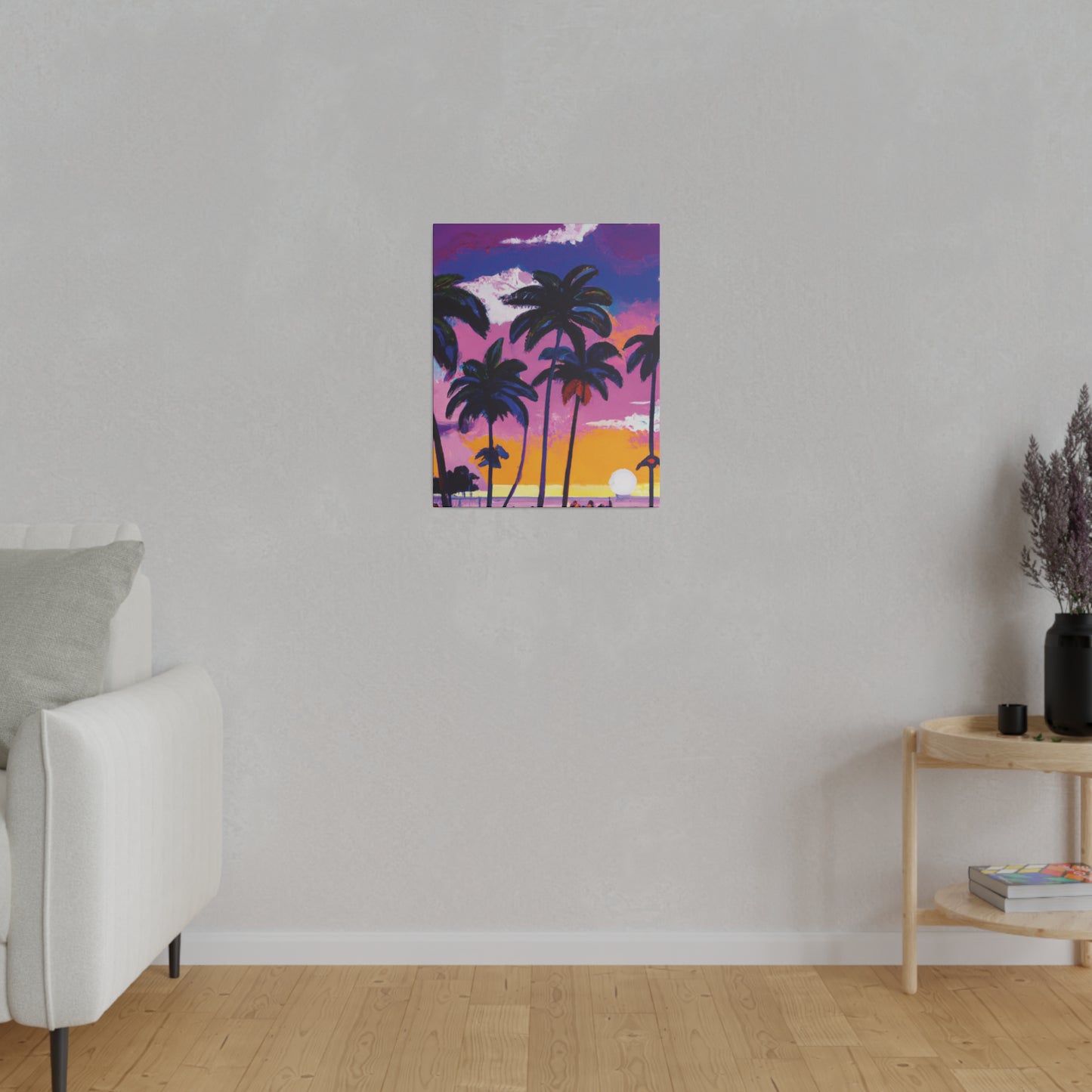 3714A - Miami Beach Sunset Painting Print | Miami | Beach | Sunset | Poster | Home Decor | Wall Art | Canvas