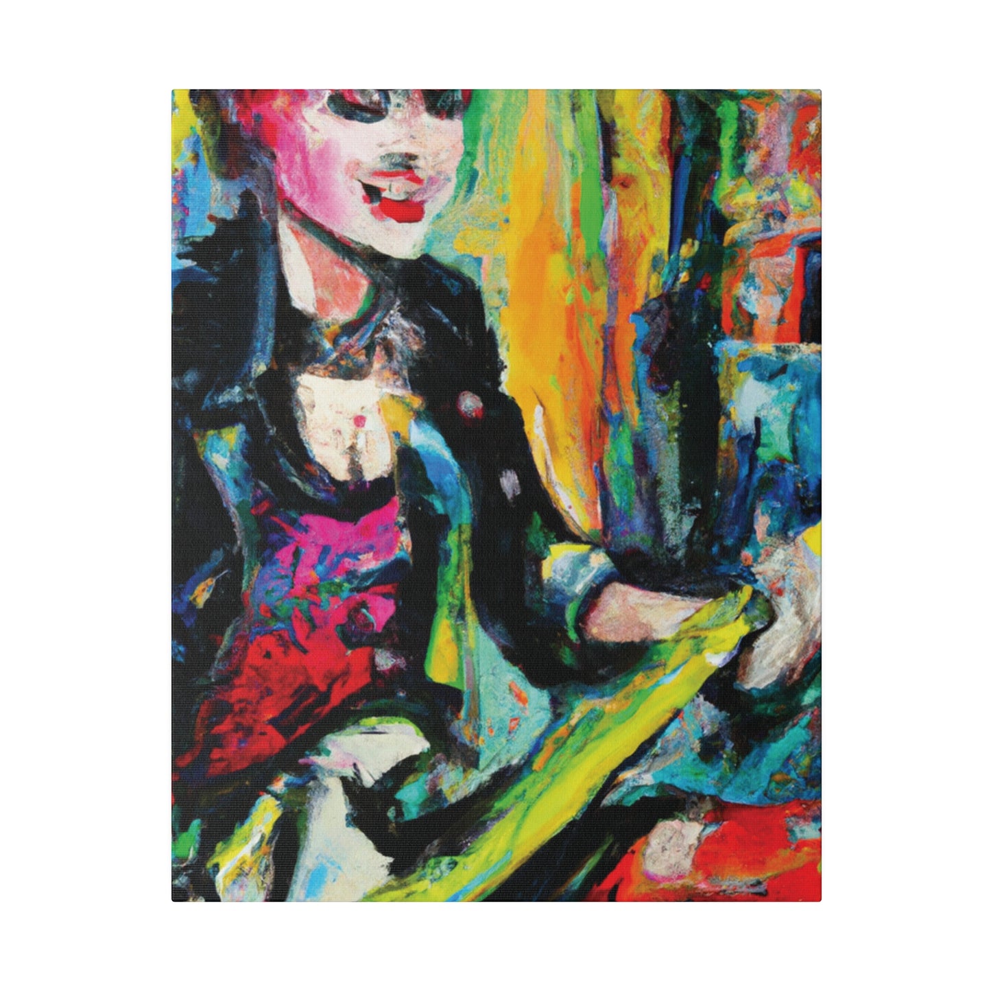 2784T - Rockstar Oil Painting Style Print | Poster | Home Decor | Wall Art | Music Art | Canvas