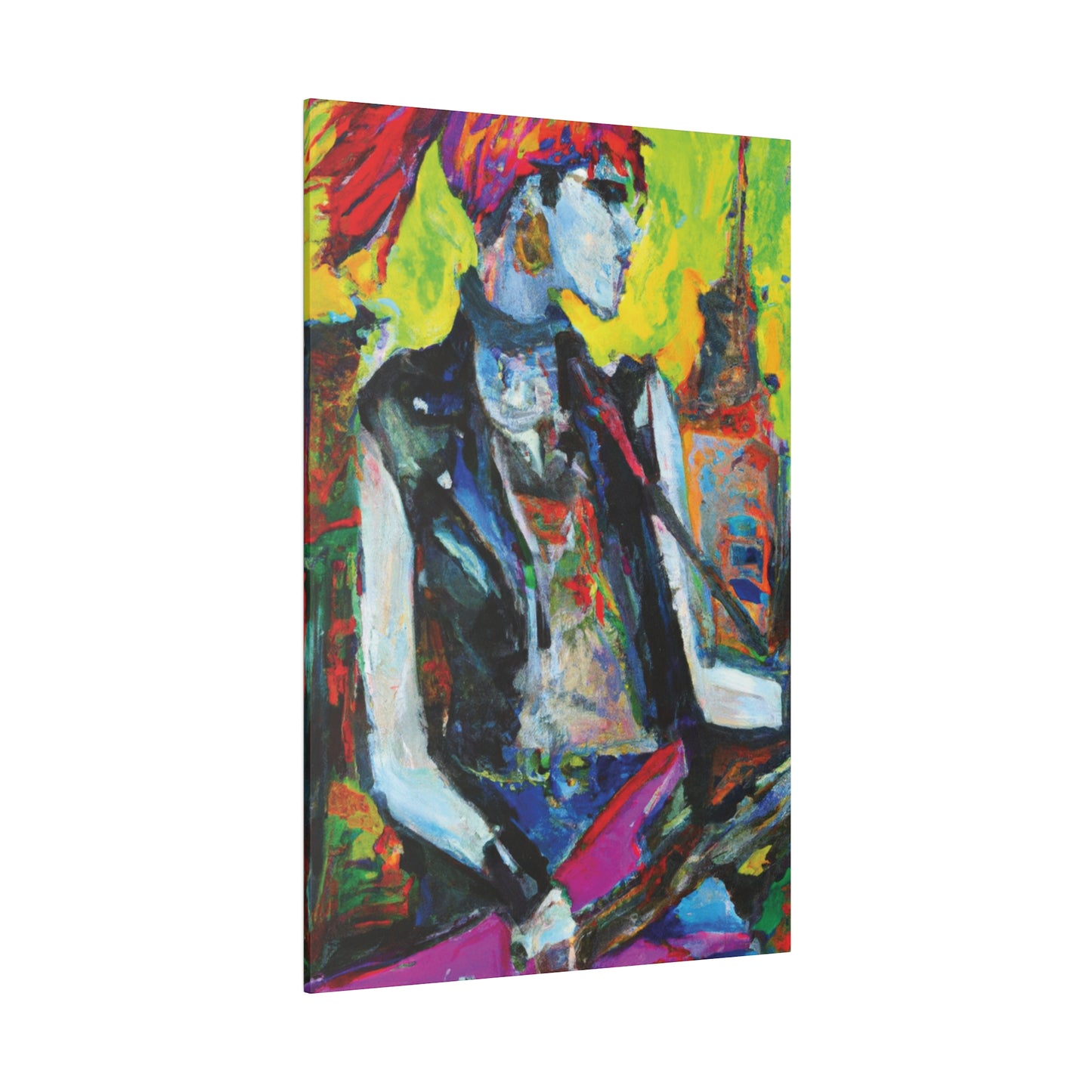 7349W - Rockstar Oil Painting Style Print | Poster | Home Decor | Wall Art | Music Art | Canvas