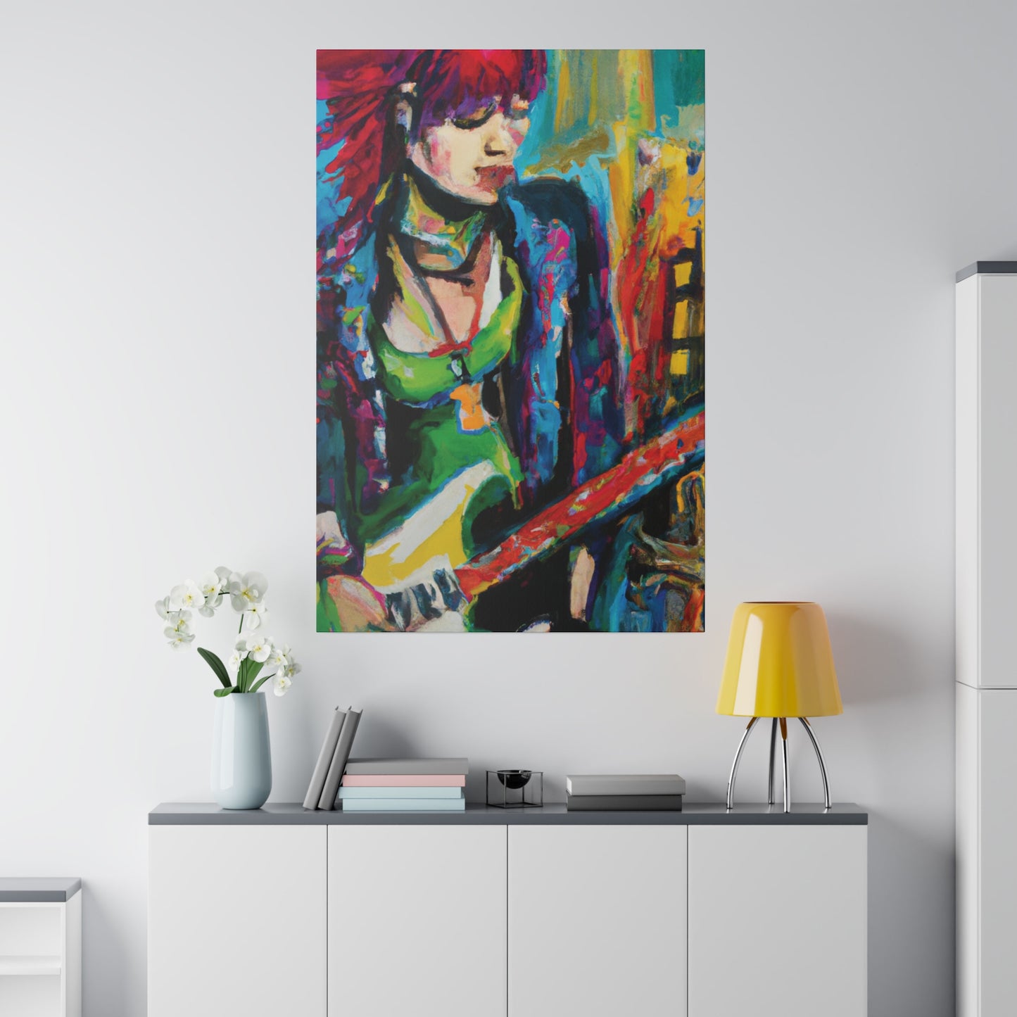 8561U - Rockstar Oil Painting Style Print | Poster | Home Decor | Wall Art | Music Art | Canvas