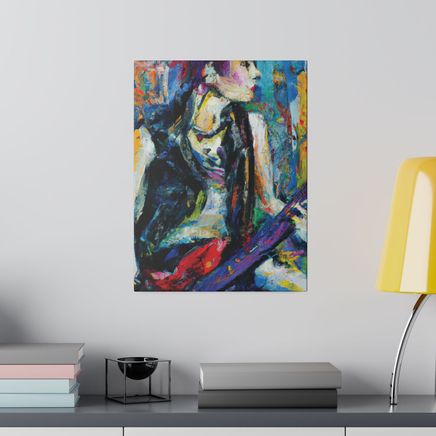 344U - Rockstar Oil Painting Style Print | Poster | Home Decor | Wall Art | Music Art | Canvas