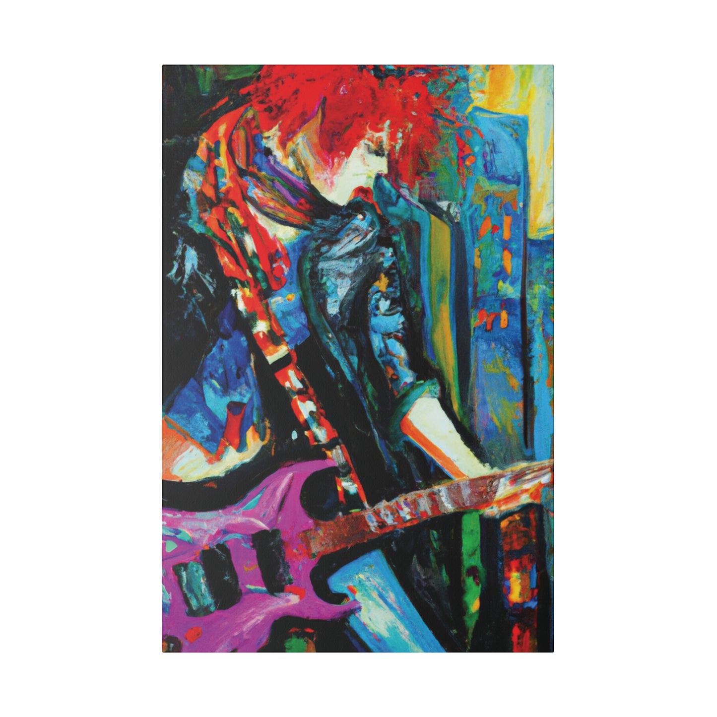 8461D - Rockstar Oil Painting Style Print | Poster | Home Decor | Wall Art | Music Art | Canvas