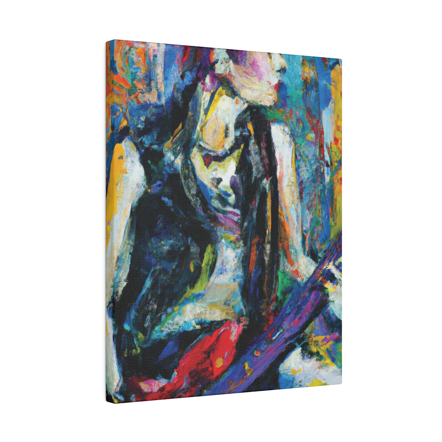 344U - Rockstar Oil Painting Style Print | Poster | Home Decor | Wall Art | Music Art | Canvas