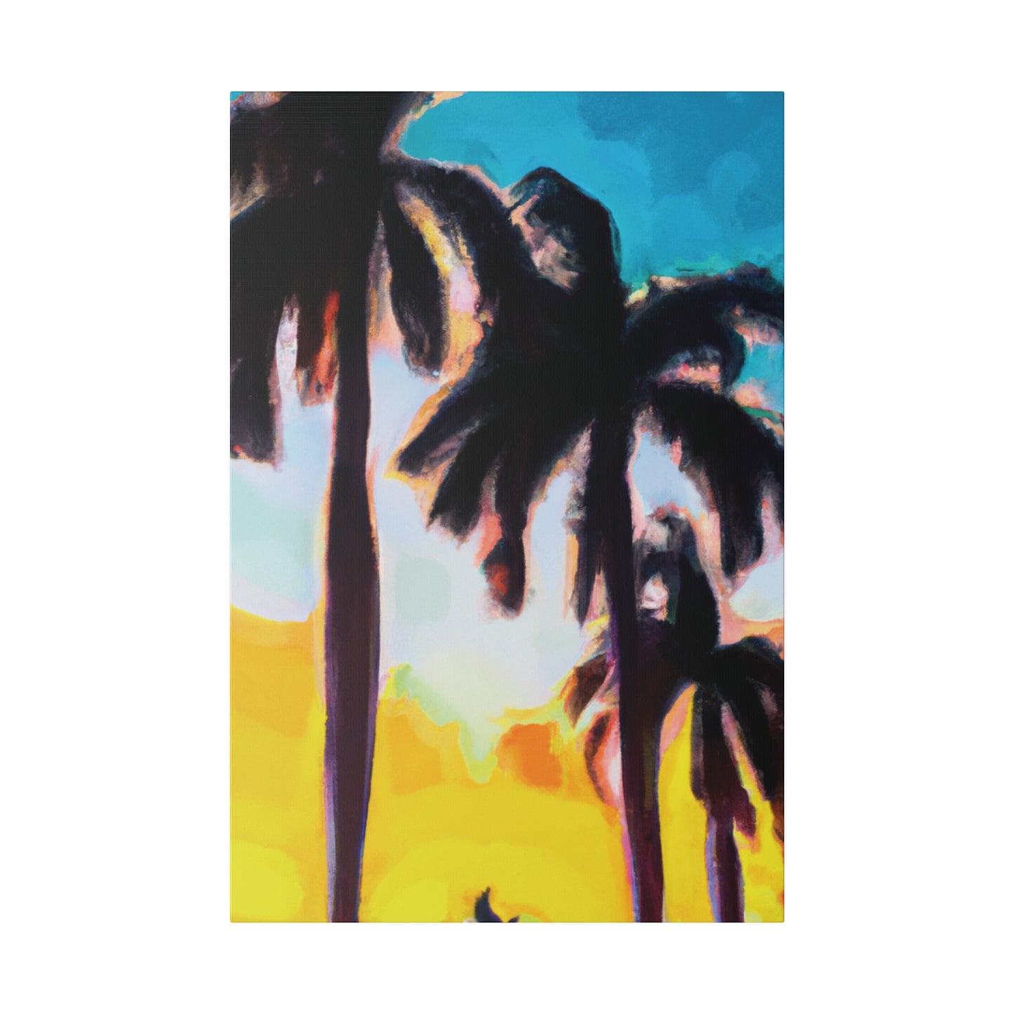 5485W - Miami Beach Sunset Painting Print | Miami | Beach | Sunset | Poster | Home Decor | Wall Art | Canvas