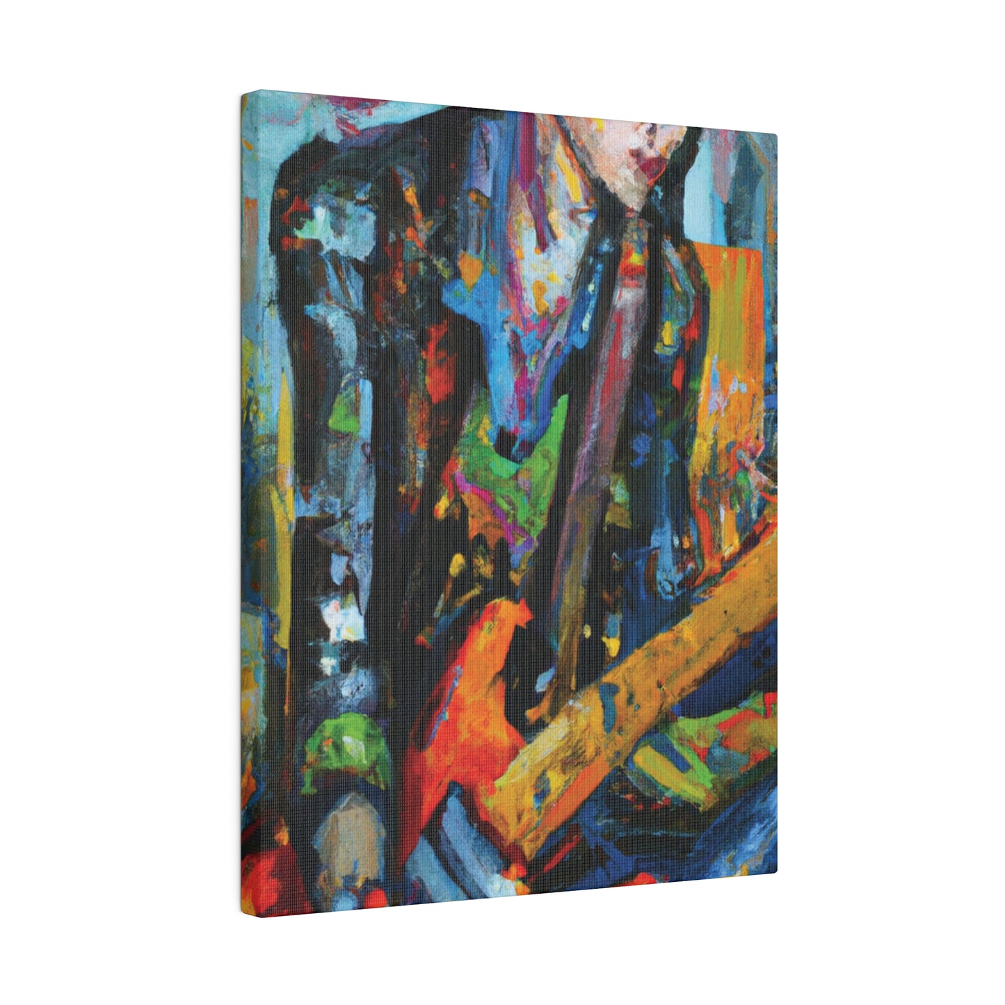 7893K - Rockstar Oil Painting Style Print | Poster | Home Decor | Wall Art | Music Art | Canvas