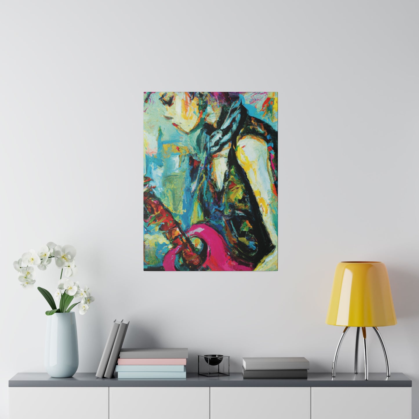 4727S - Rockstar Oil Painting Style Print | Poster | Home Decor | Wall Art | Music Art | Canvas