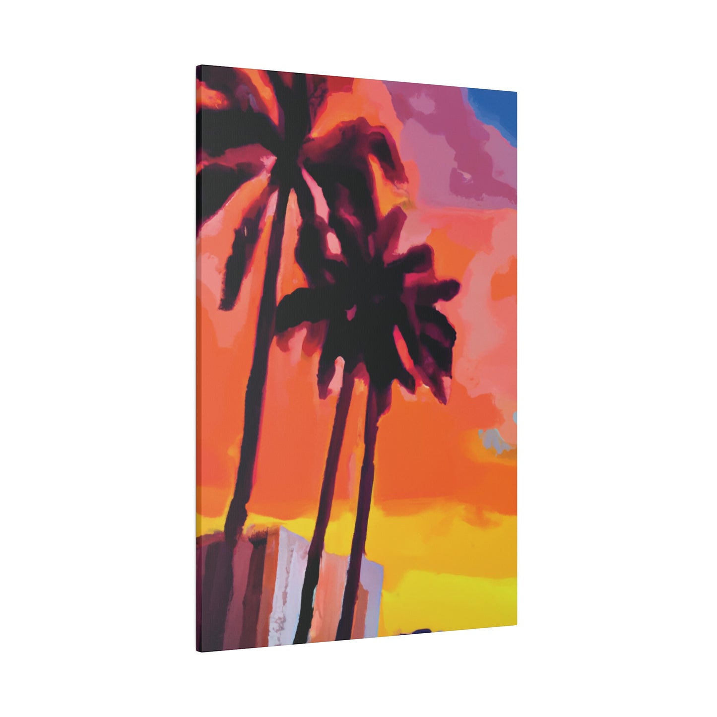 8398N - Miami Beach Sunset Painting Print | Miami | Beach | Sunset | Poster | Home Decor | Wall Art | Canvas