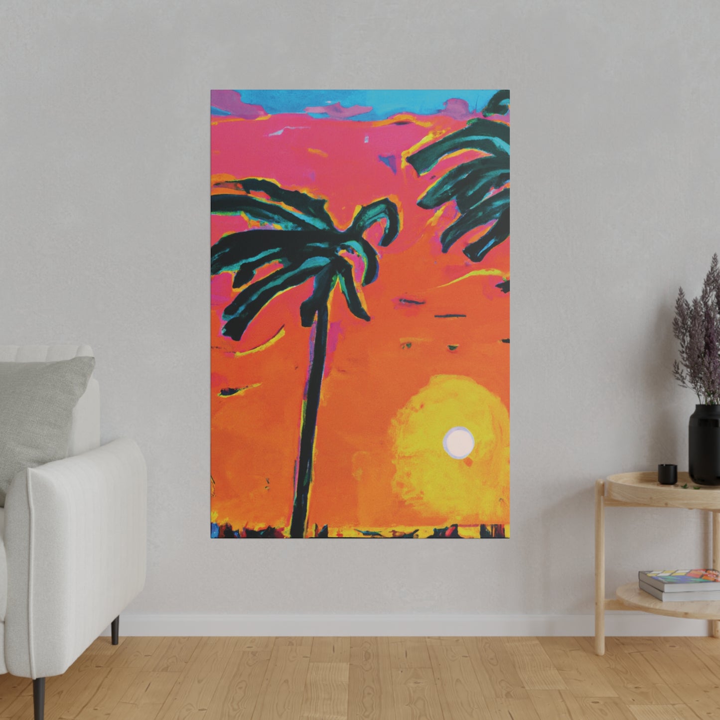 7273U - Miami Beach Sunset Painting Print | Miami | Beach | Sunset | Poster | Home Decor | Wall Art | Canvas