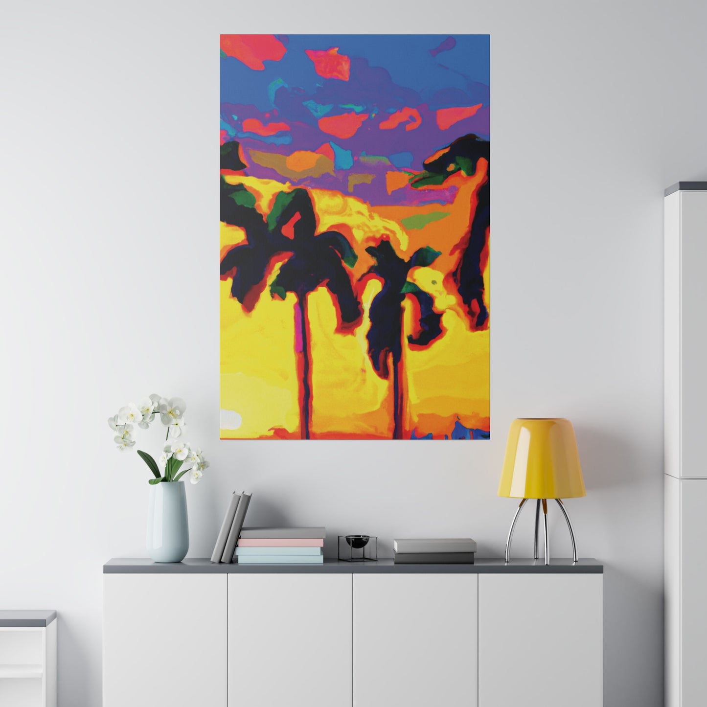 7121s - Miami Beach Sunset Painting Print | Miami | Beach | Sunset | Poster | Home Decor | Wall Art | Canvas