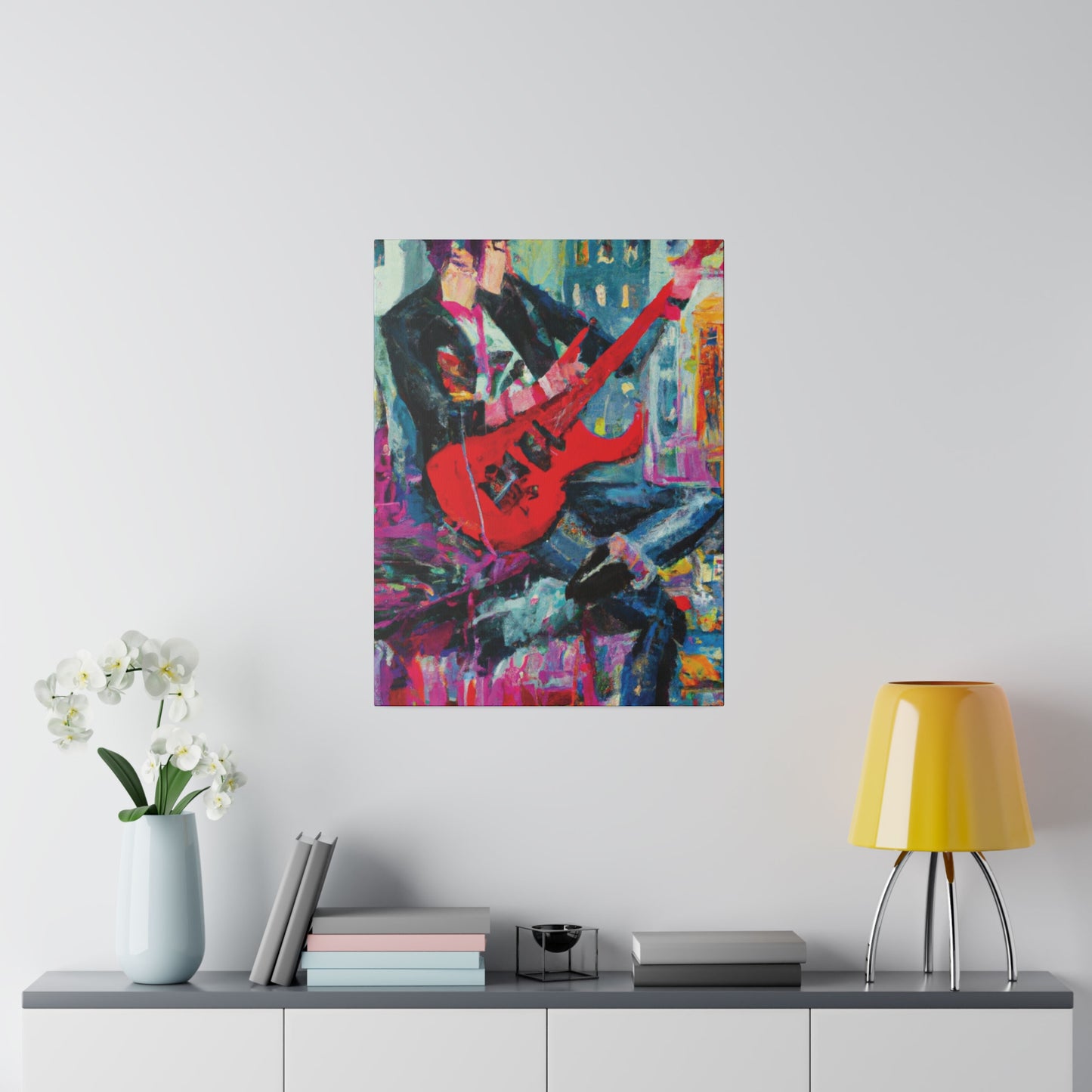 7878O - Rockstar Oil Painting Style Print | Poster | Home Decor | Wall Art | Music Art | Canvas