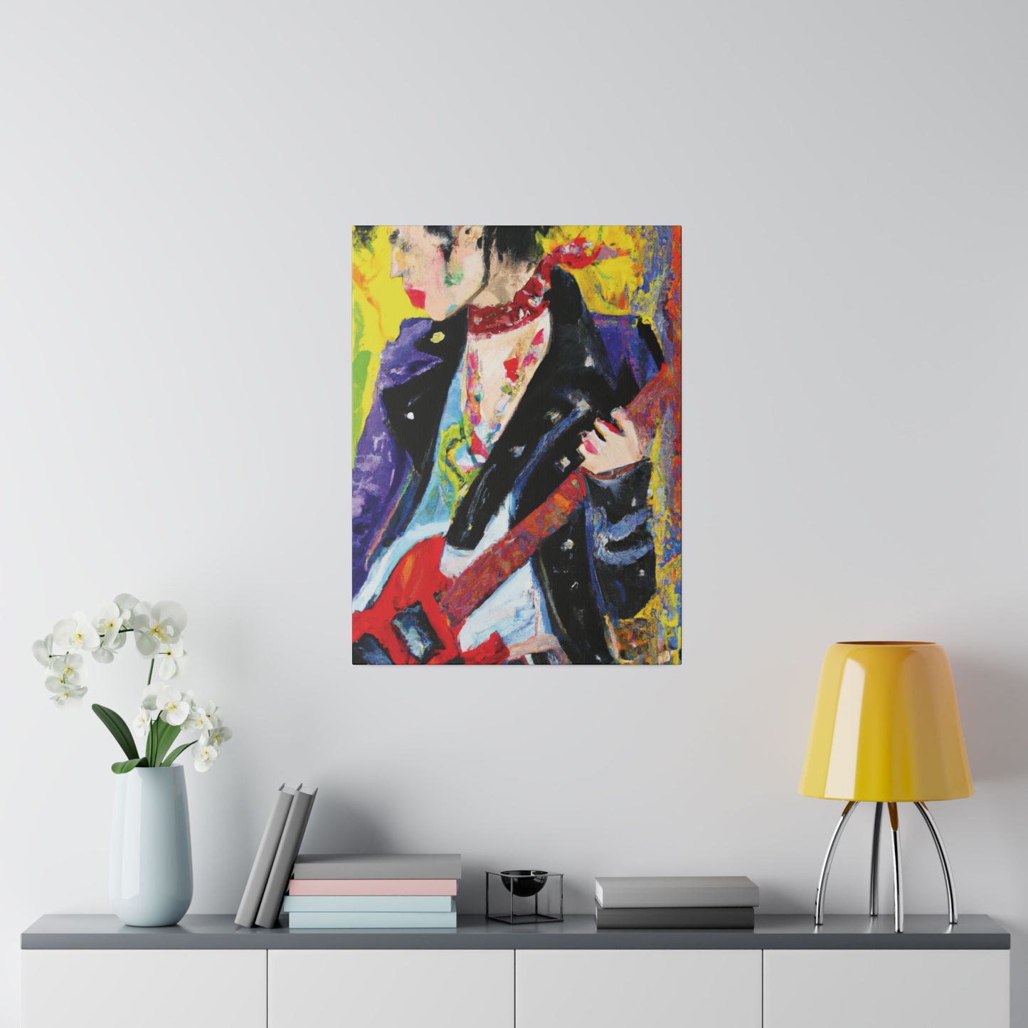 4600X - Rockstar Oil Painting Style Print | Poster | Home Decor | Wall Art | Music Art | Canvas