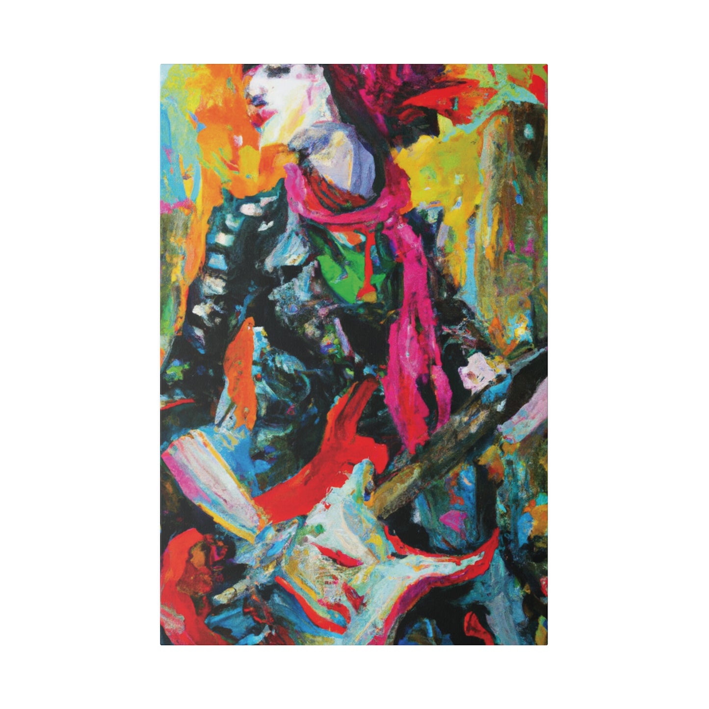 8579X - Rockstar Oil Painting Style Print | Poster | Home Decor | Wall Art | Music Art | Canvas