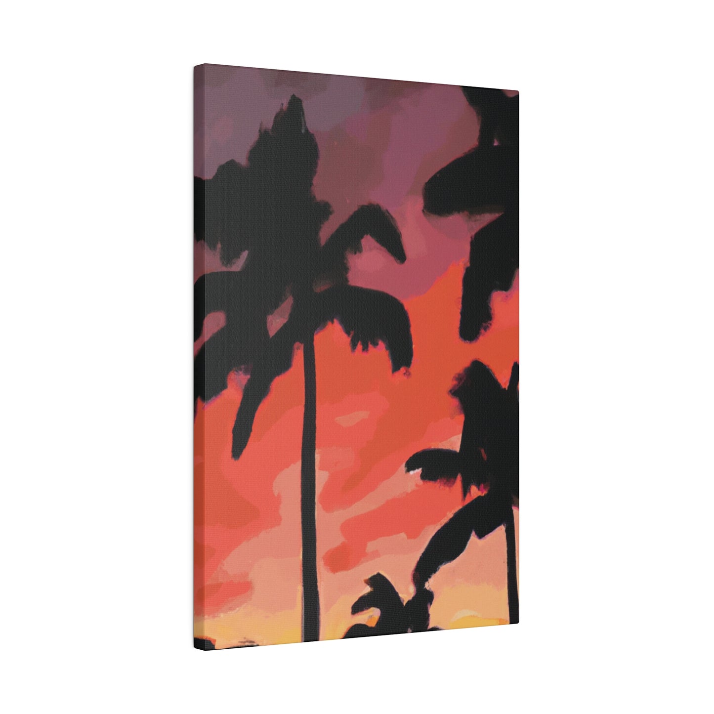 9324K - Miami Beach Sunset Painting Print | Miami | Beach | Sunset | Poster | Home Decor | Wall Art | Canvas