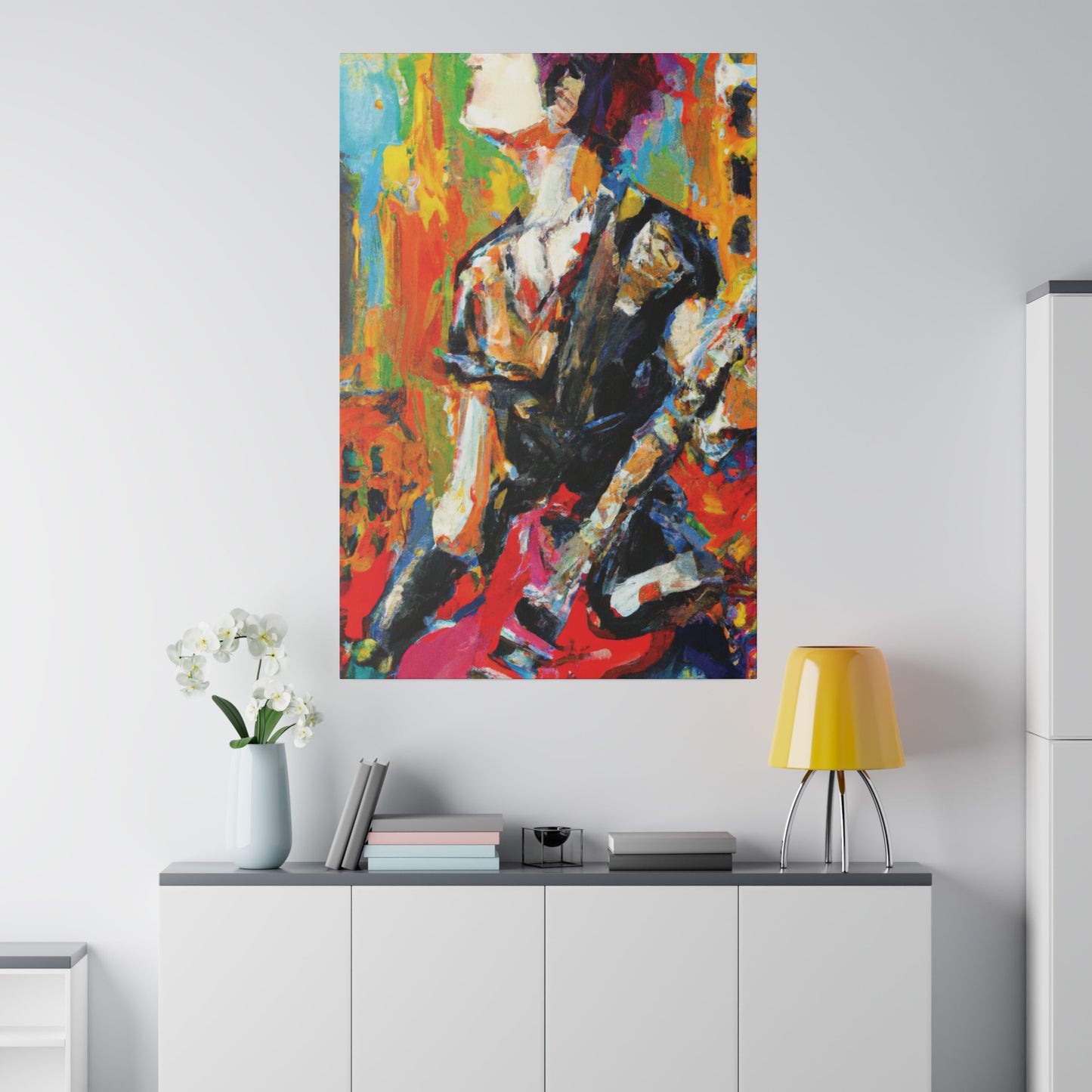 5867V - Rockstar Oil Painting Style Print | Poster | Home Decor | Wall Art | Music Art | Canvas