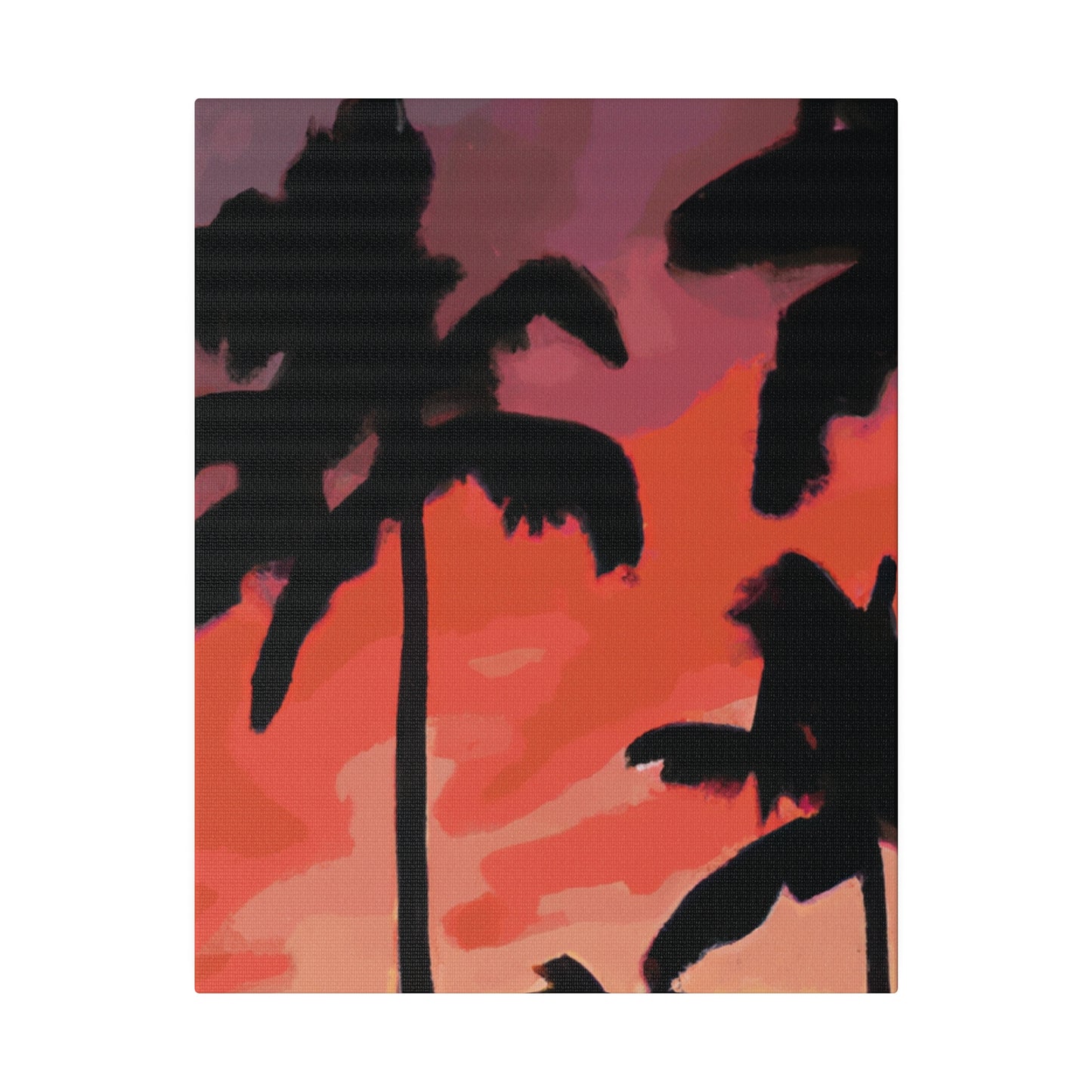 9324K - Miami Beach Sunset Painting Print | Miami | Beach | Sunset | Poster | Home Decor | Wall Art | Canvas