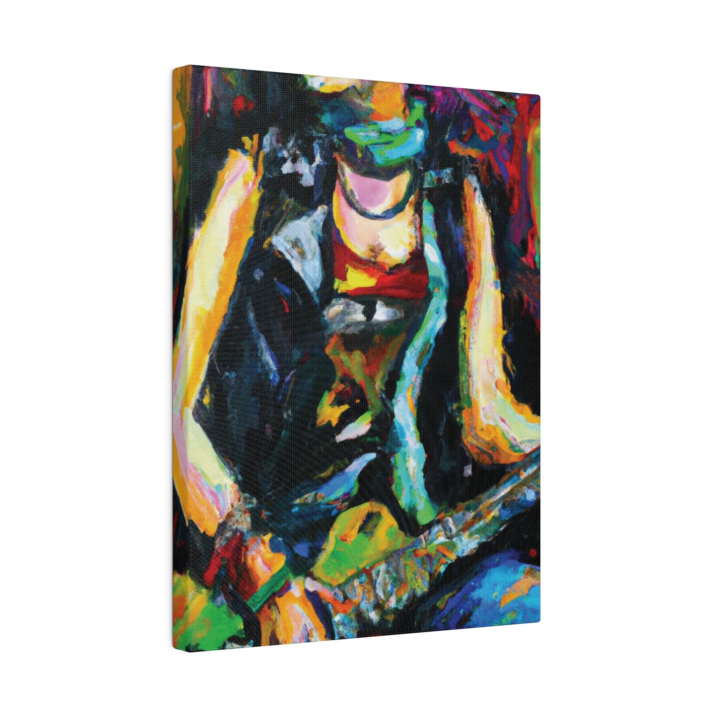 7187Z - Rockstar Oil Painting Style Print | Poster | Home Decor | Wall Art | Music Art | Canvas