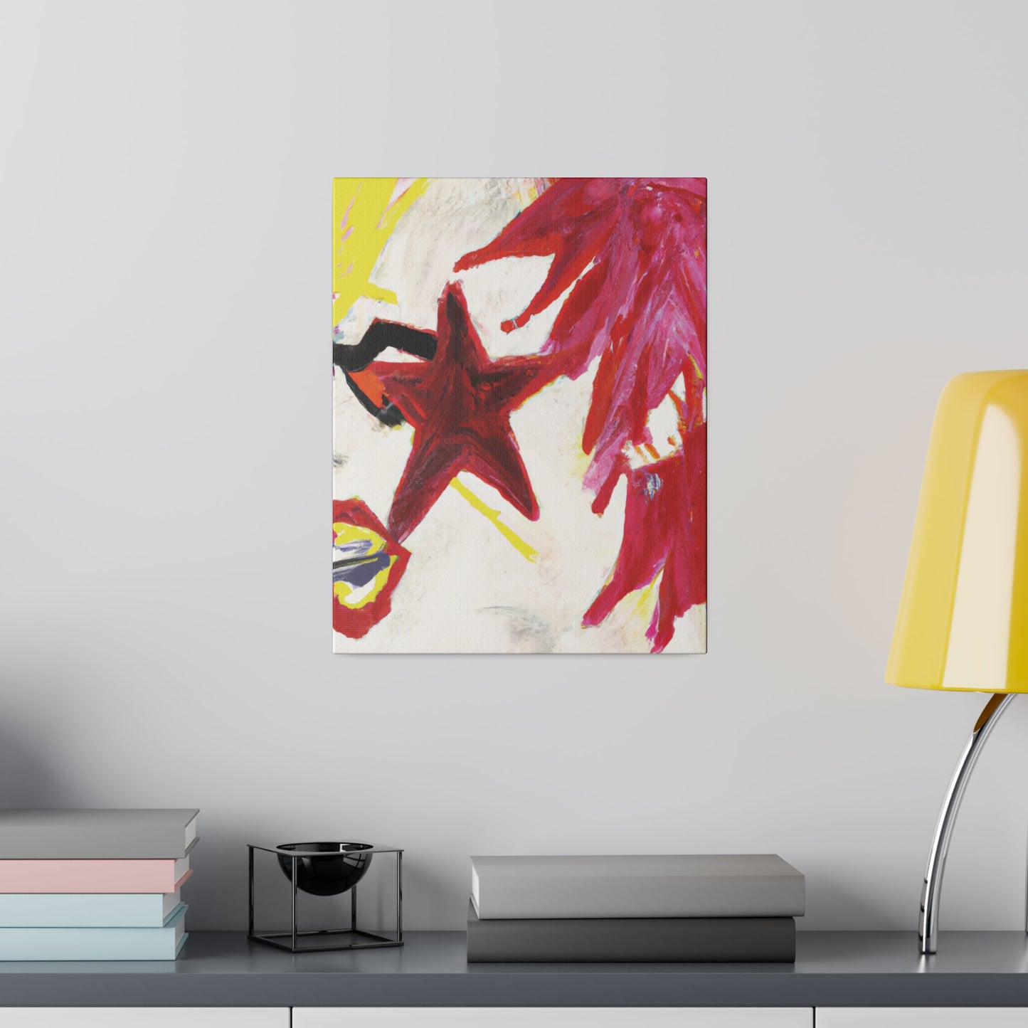 5967Z - Rockstar Painting Print | Face | Abstract | Poster | Home Decor | Wall Art | Music Art | Canvas