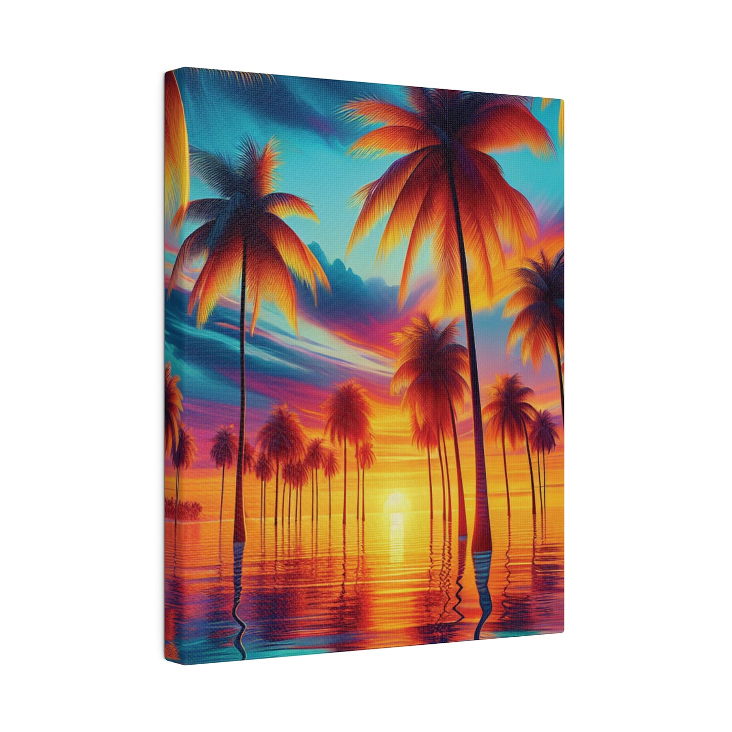 8235F - Miami Beach Sunset Painting Print | Miami | Beach | Sunset | Poster | Home Decor | Wall Art | Canvas