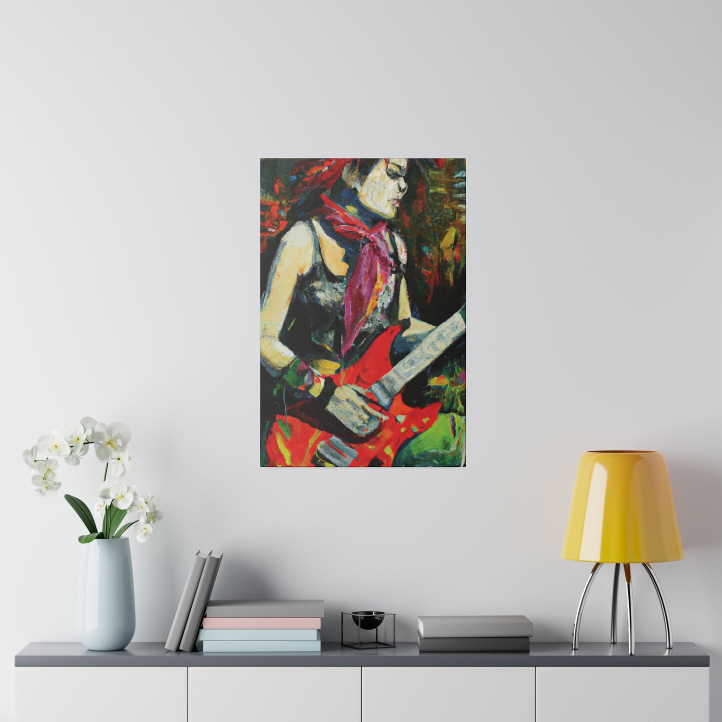 7203Q - Rockstar Oil Painting Style Print | Poster | Home Decor | Wall Art | Music Art | Canvas