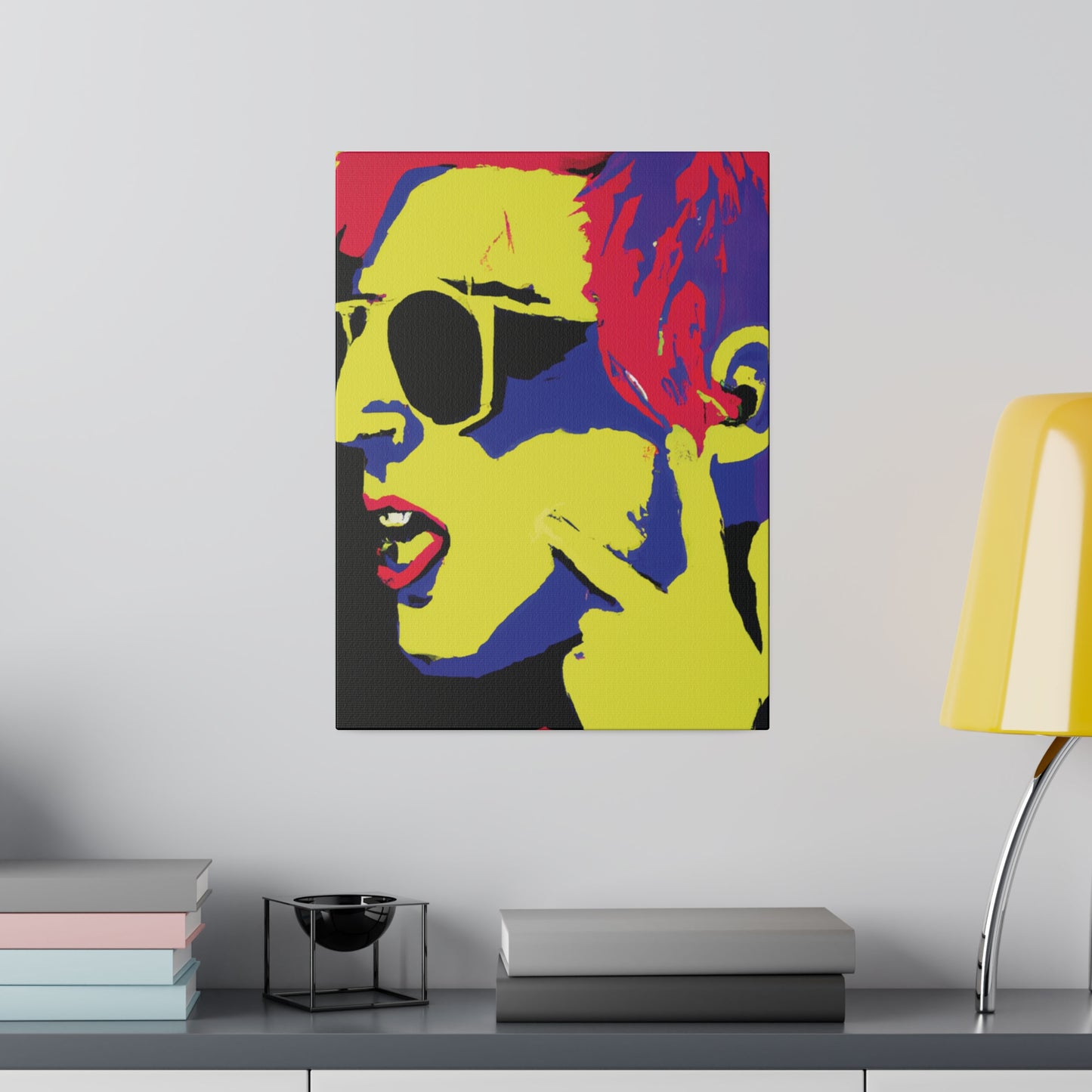 8776P - Rockstar Painting Print | Face | Abstract | Poster | Home Decor | Wall Art | Music Art | Canvas