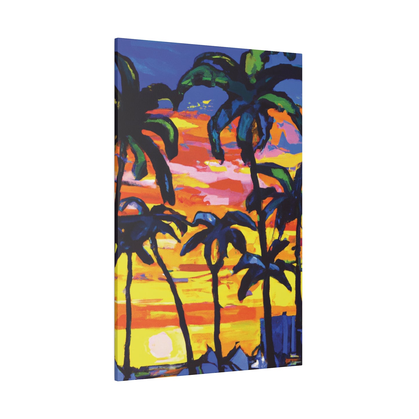 9087W - Miami Beach Sunset Painting Print | Miami | Beach | Sunset | Poster | Home Decor | Wall Art | Canvas