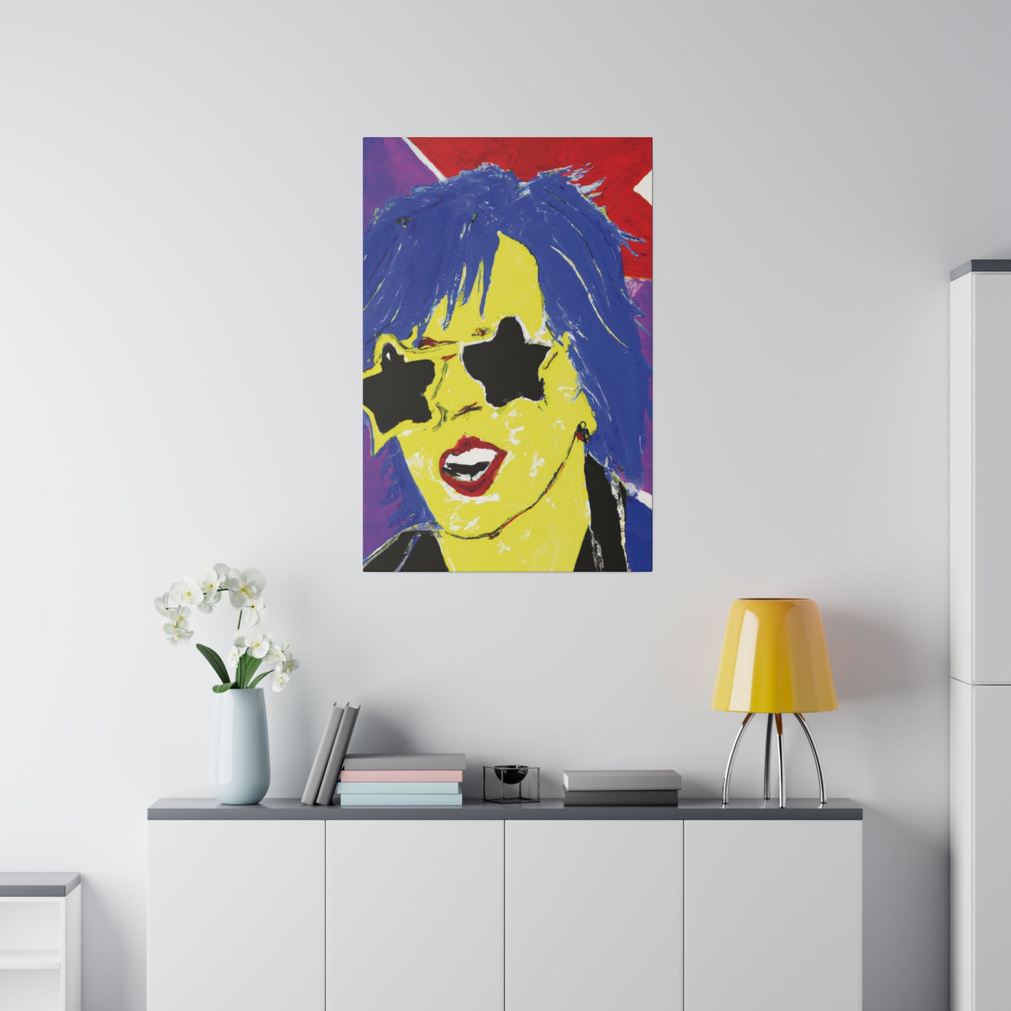 6721Z - Rockstar Painting Print | Face | Abstract | Poster | Home Decor | Wall Art | Music Art | Canvas