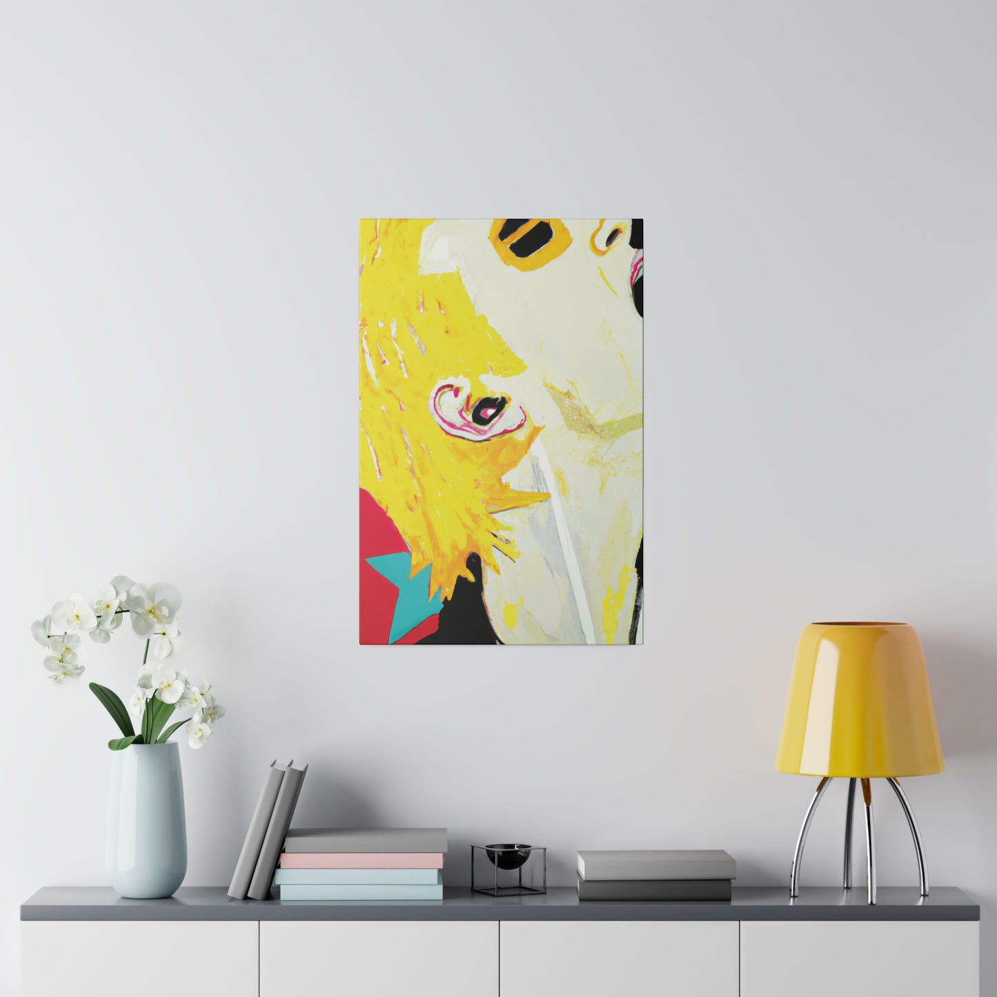 9196M - Rockstar Painting Print | Face | Abstract | Poster | Home Decor | Wall Art | Music Art | Canvas