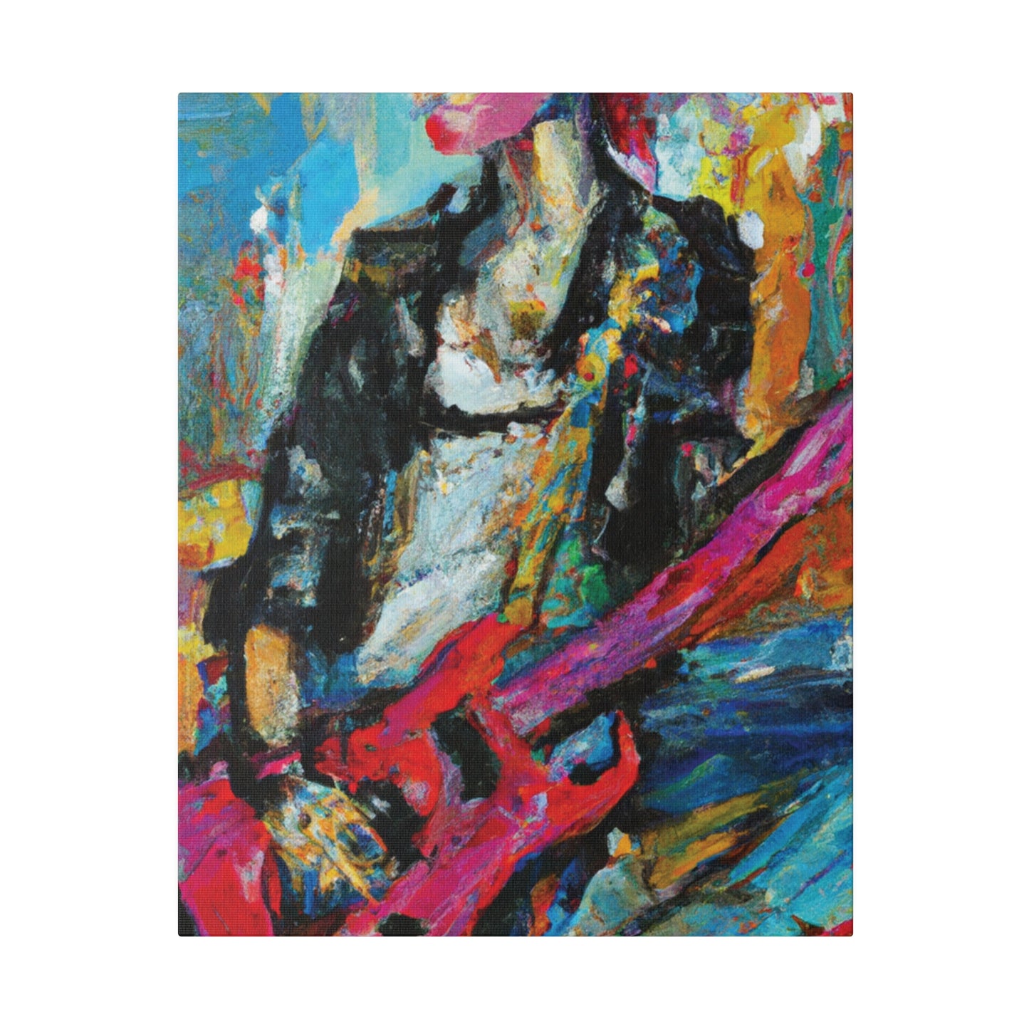 472O - Rockstar Oil Painting Style Print | Poster | Home Decor | Wall Art | Music Art | Canvas