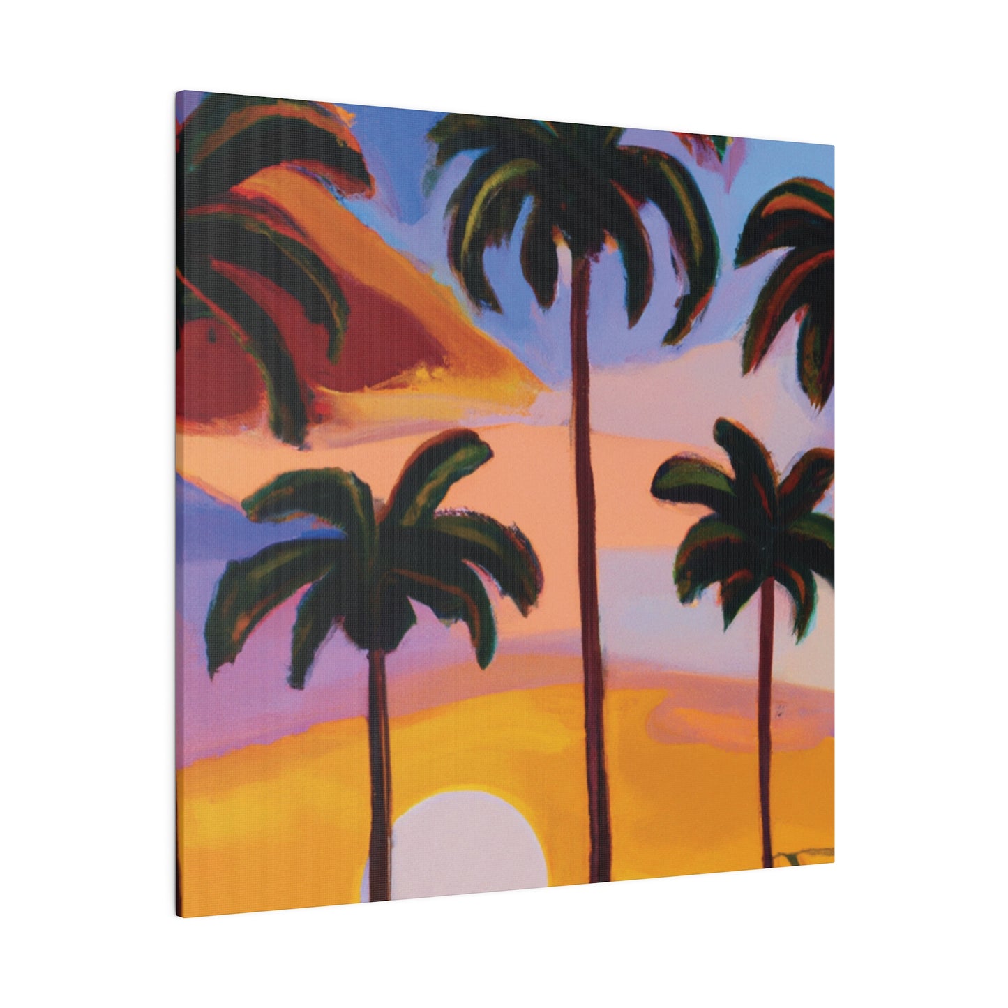 3282K - Miami Beach Sunset Painting Print | Miami | Beach | Sunset | Poster | Home Decor | Wall Art | Canvas