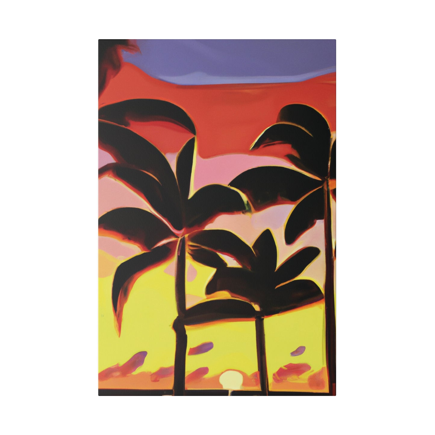 8456F - Miami Beach Sunset Painting Print | Miami | Beach | Sunset | Poster | Home Decor | Wall Art | Canvas