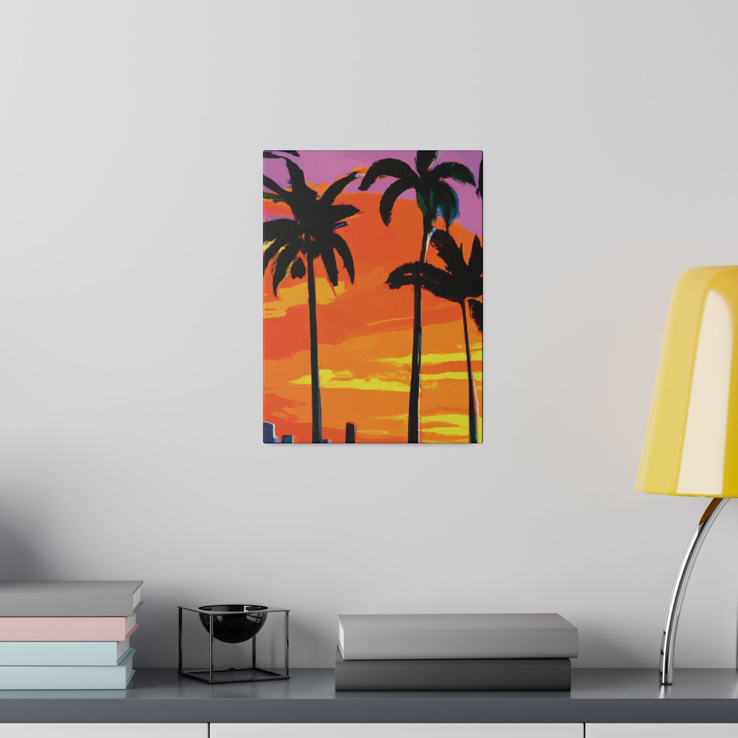 7834K - Miami Beach Sunset Painting Print | Miami | Beach | Sunset | Poster | Home Decor | Wall Art | Canvas