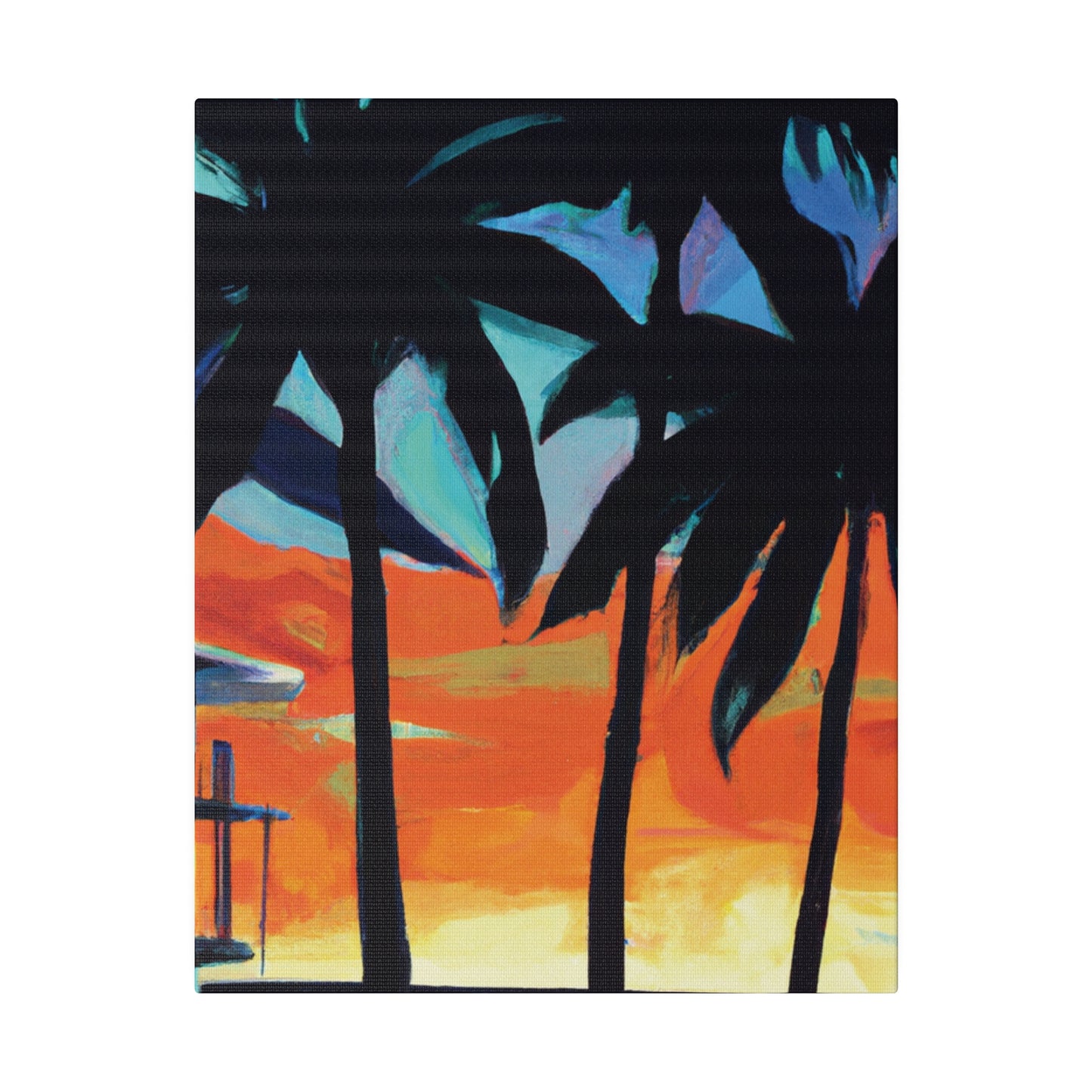 4567W - Miami Beach Sunset Painting Print | Miami | Beach | Sunset | Poster | Home Decor | Wall Art | Canvas