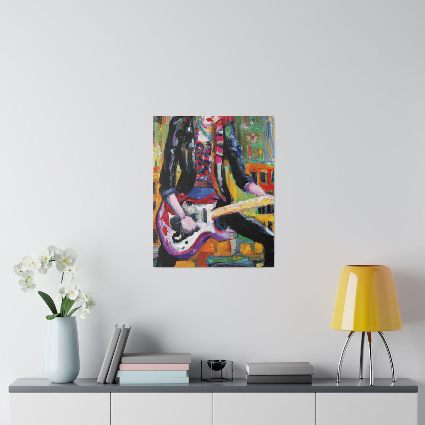 834H - Rockstar Oil Painting Style Print | Poster | Home Decor | Wall Art | Music Art | Canvas