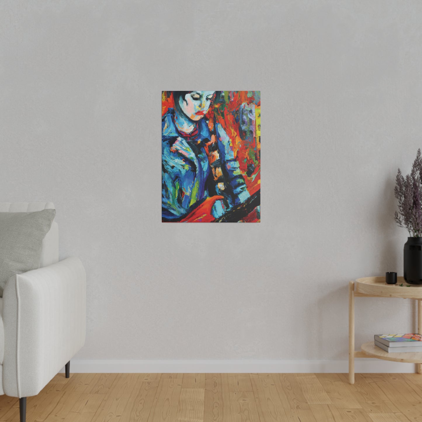 3759K - Rockstar Oil Painting Style Print | Poster | Home Decor | Wall Art | Music Art | Canvas