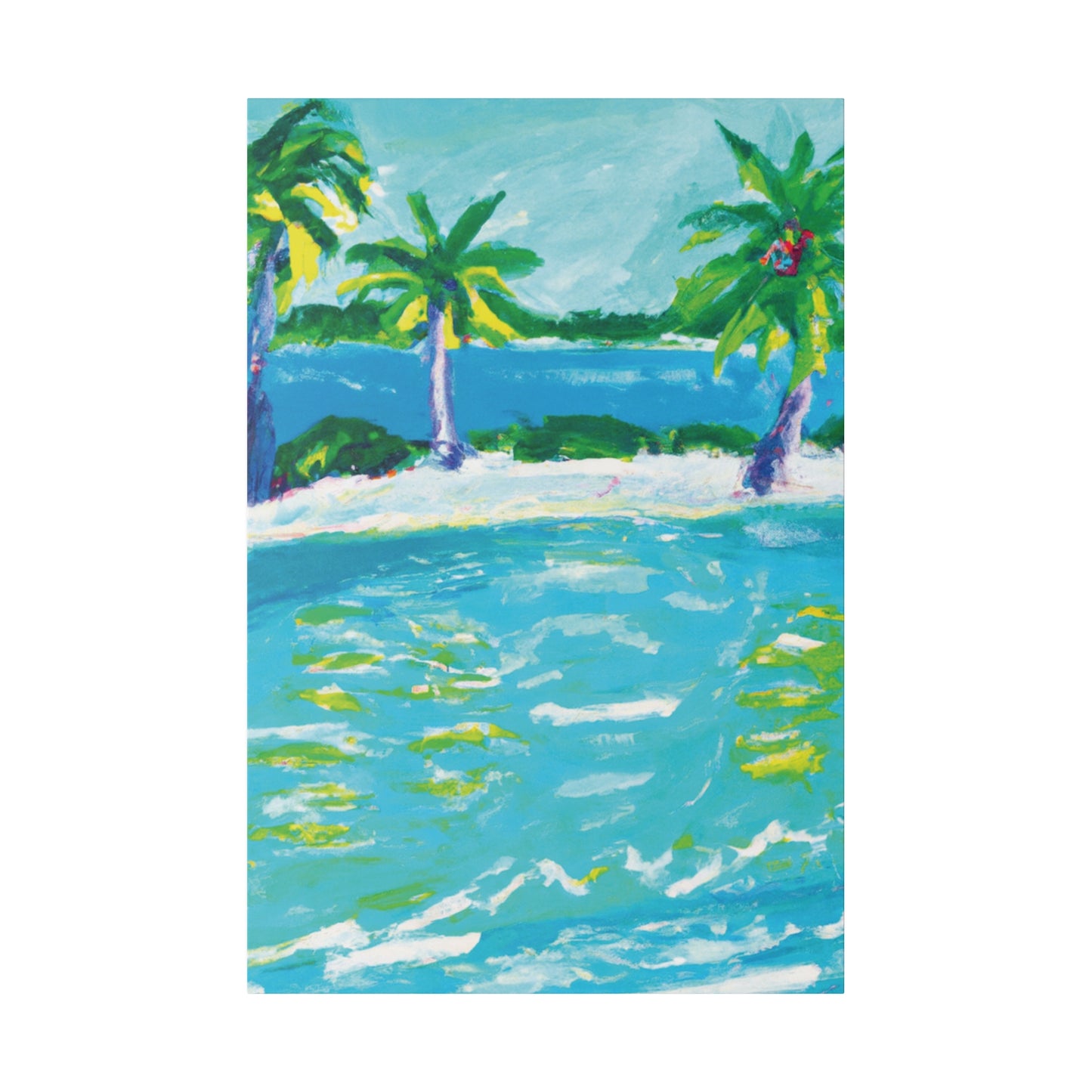 9256K - Bahamas Ocean Painting Print | Bahamas | Ocean | Beach | Poster | Home Decor | Wall Art | Canvas