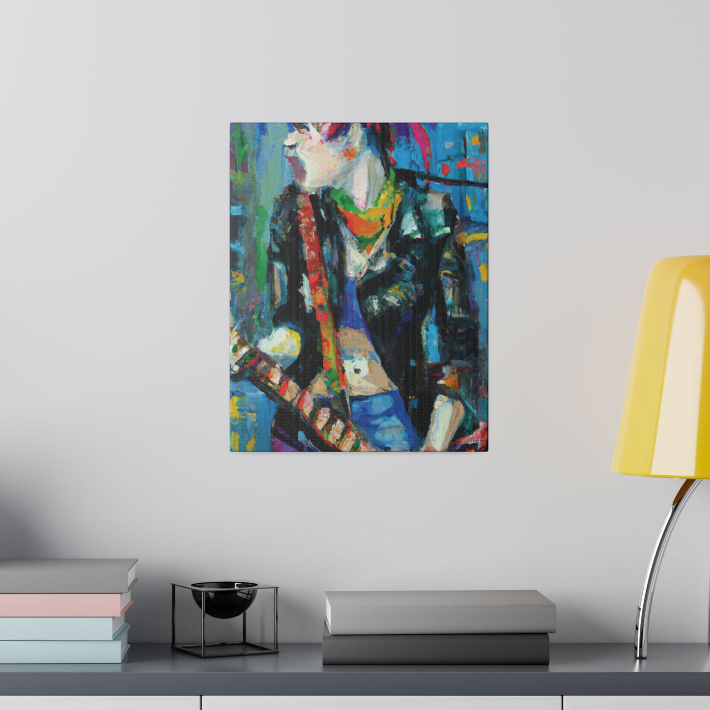 3601F - Rockstar Oil Painting Style Print | Poster | Home Decor | Wall Art | Music Art | Canvas