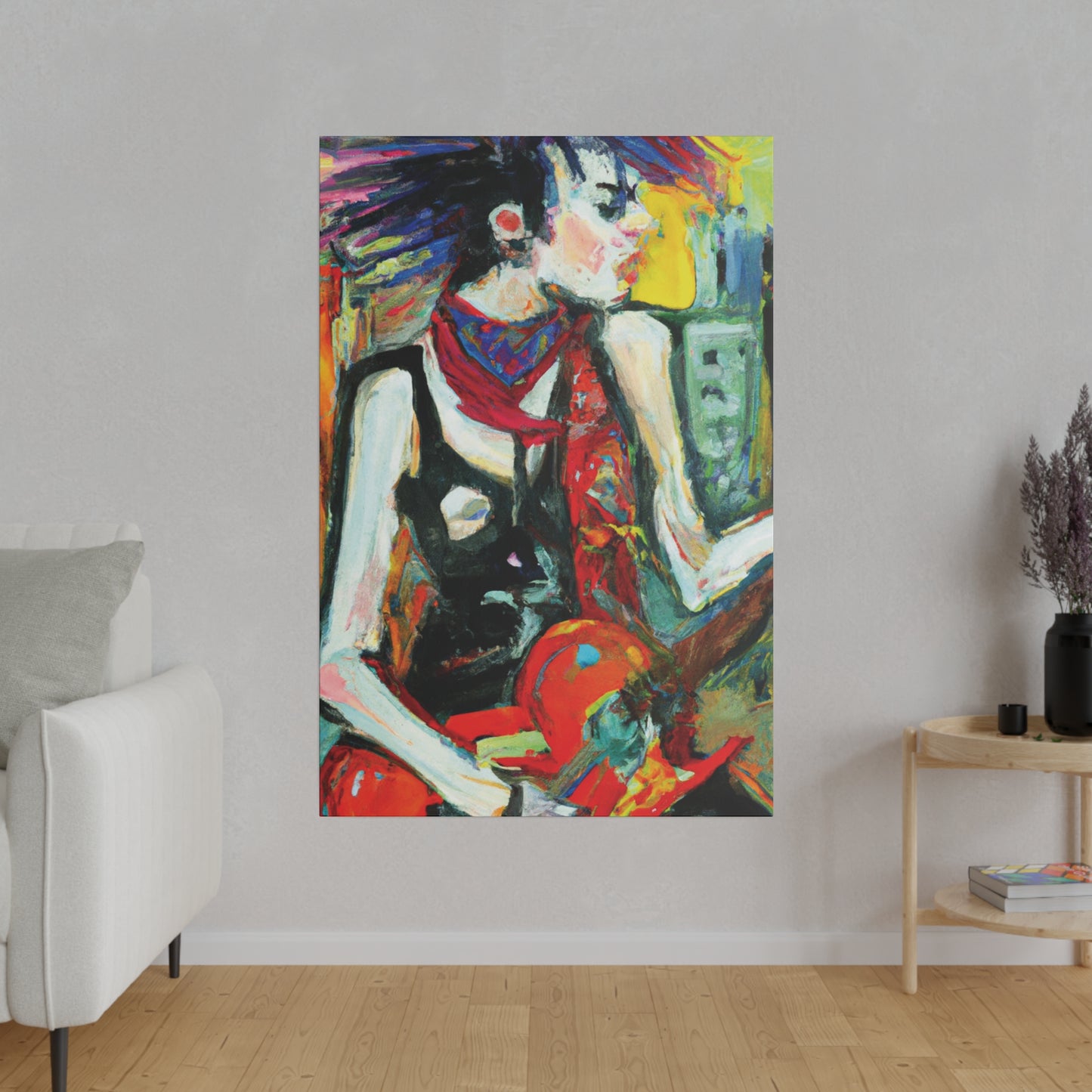 8733Q - Rockstar Oil Painting Style Print | Poster | Home Decor | Wall Art | Music Art | Canvas