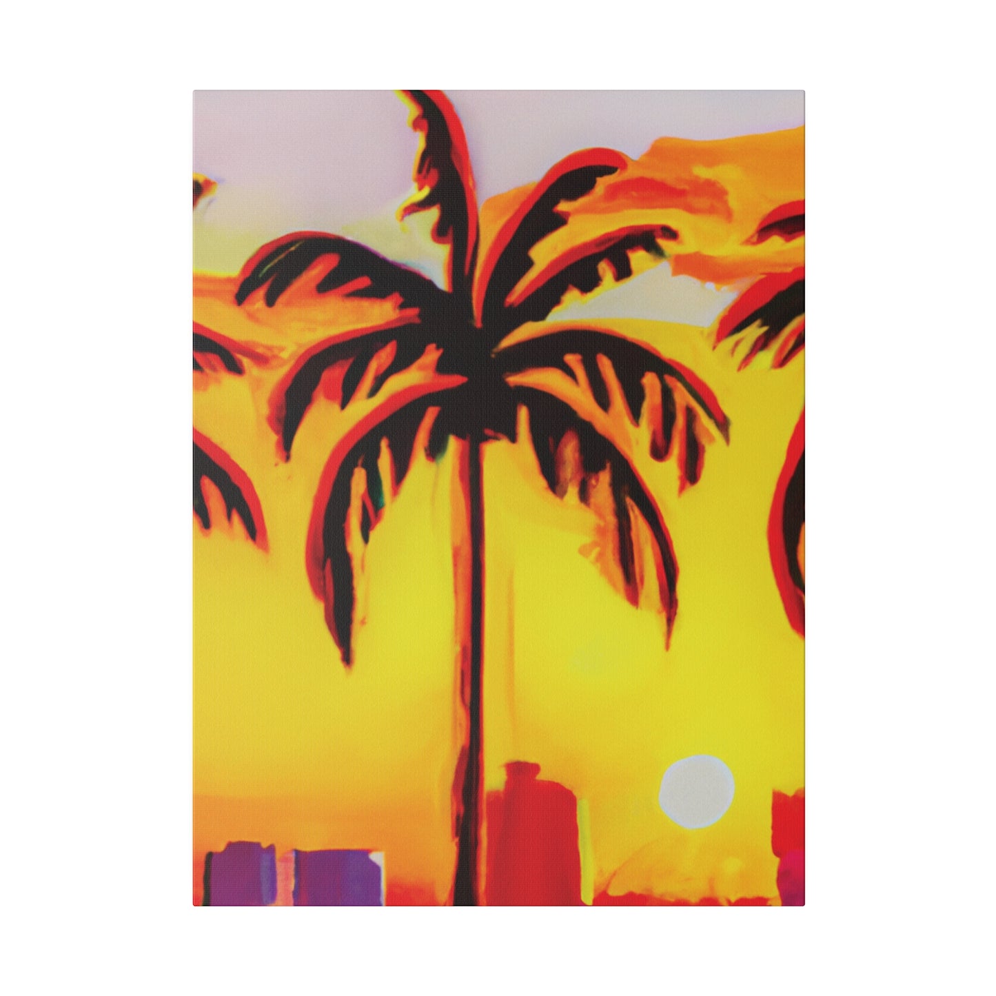 6539T - Miami Beach Sunset Painting Print | Miami | Beach | Sunset | Poster | Home Decor | Wall Art | Canvas